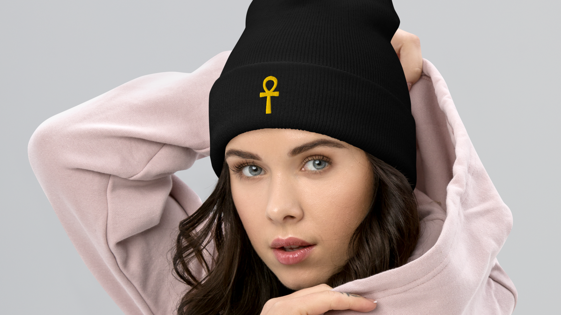 Ankh Beanie Black