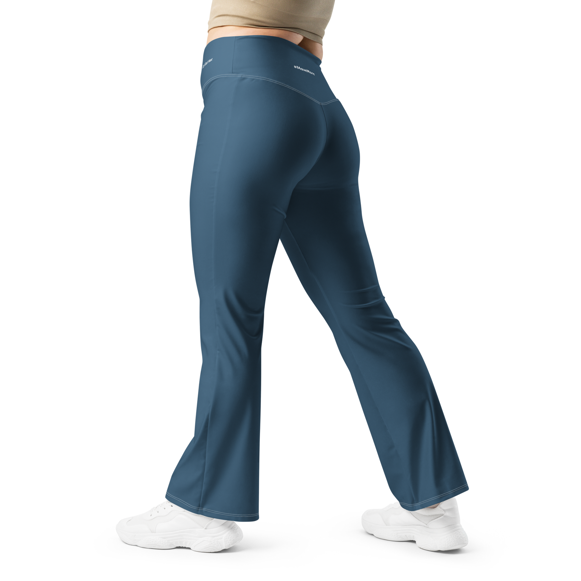 Flare leggings - Sleek Blue Flare Leggings Refine Zone