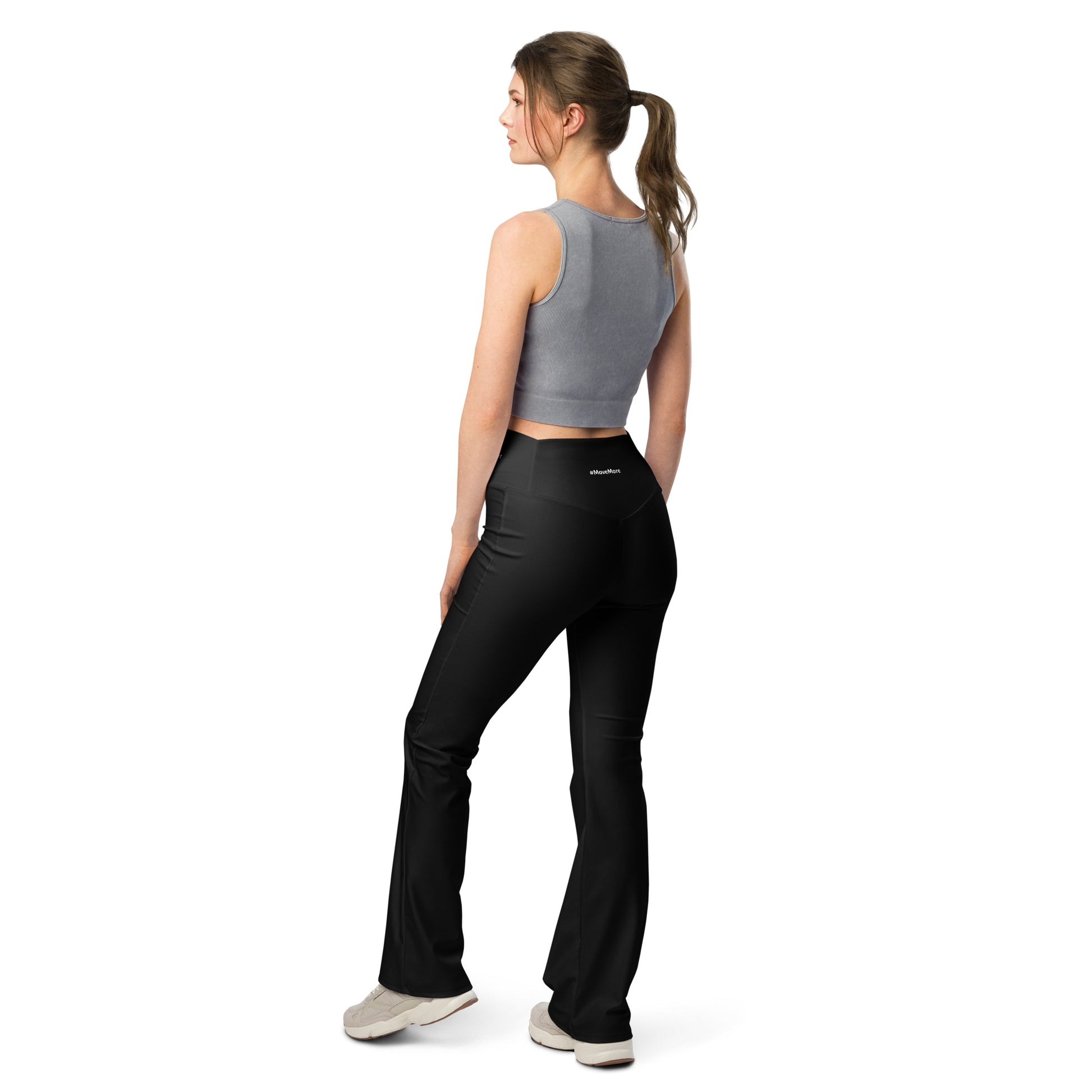 Flare leggings - Sleek Black Flare Leggings Refine Zone