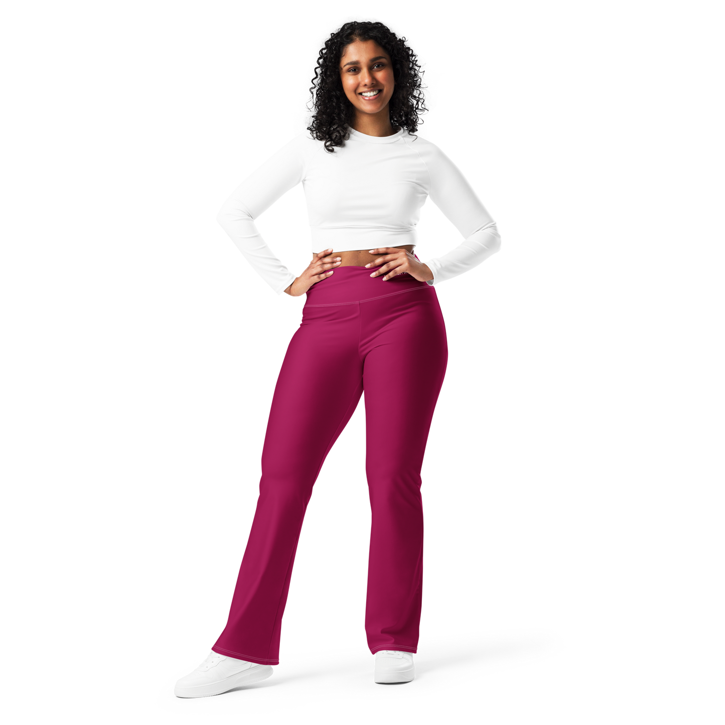 Flare leggings - Sleek Red Flare Leggings Refine Zone