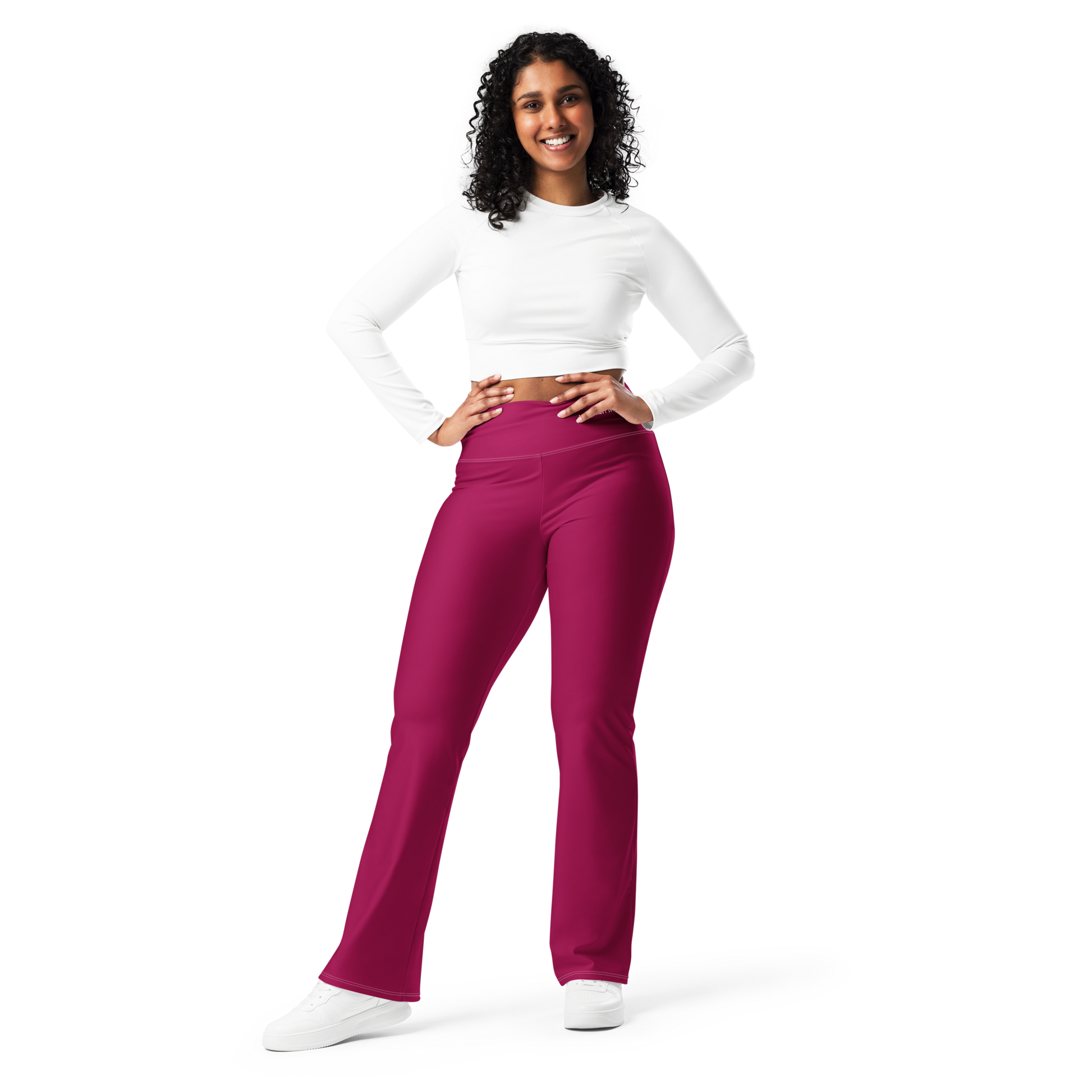 Flare leggings - Sleek Red Flare Leggings Refine Zone