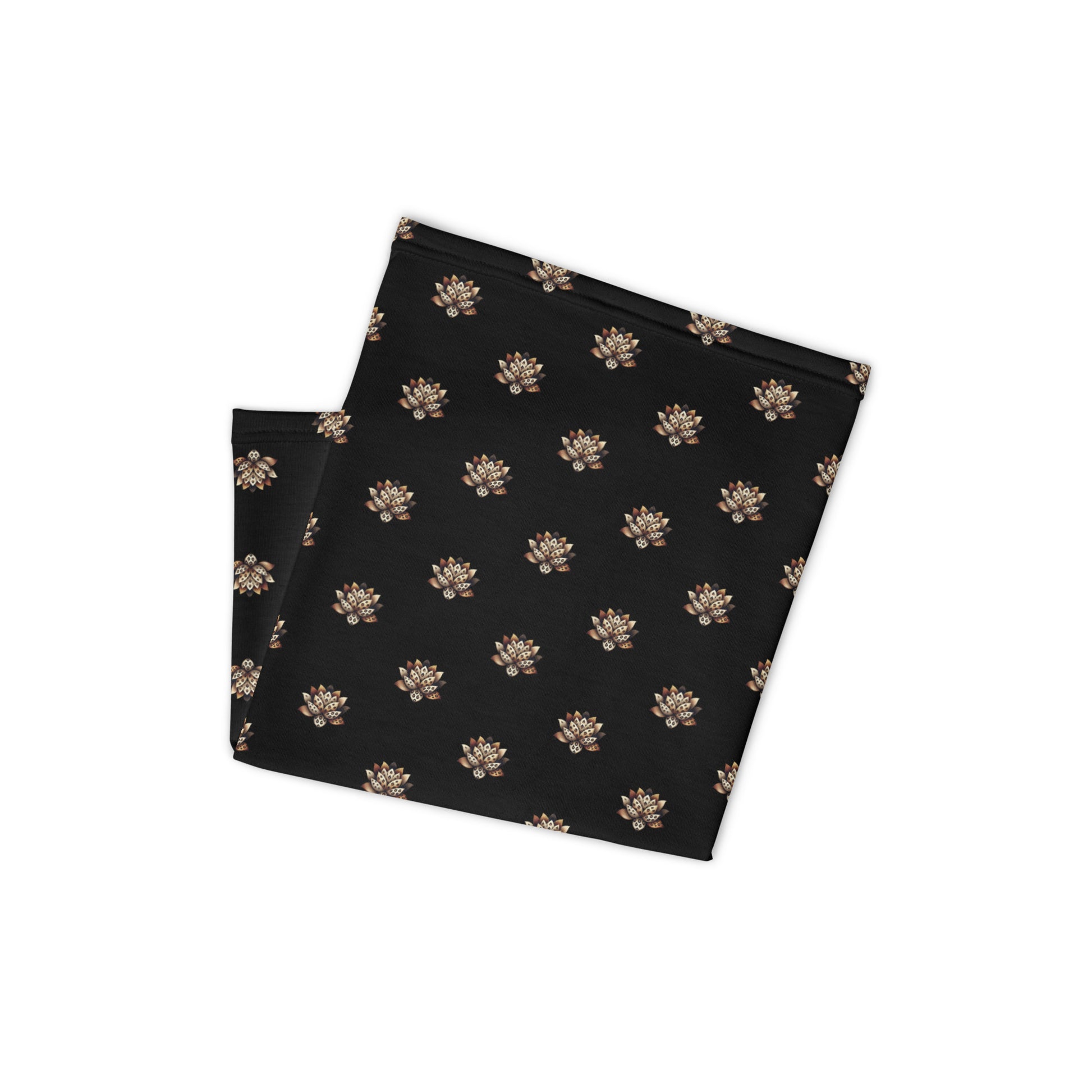 Neck Gaiter - Black - Wild Lotus Neck Gaiter Refine Zone
