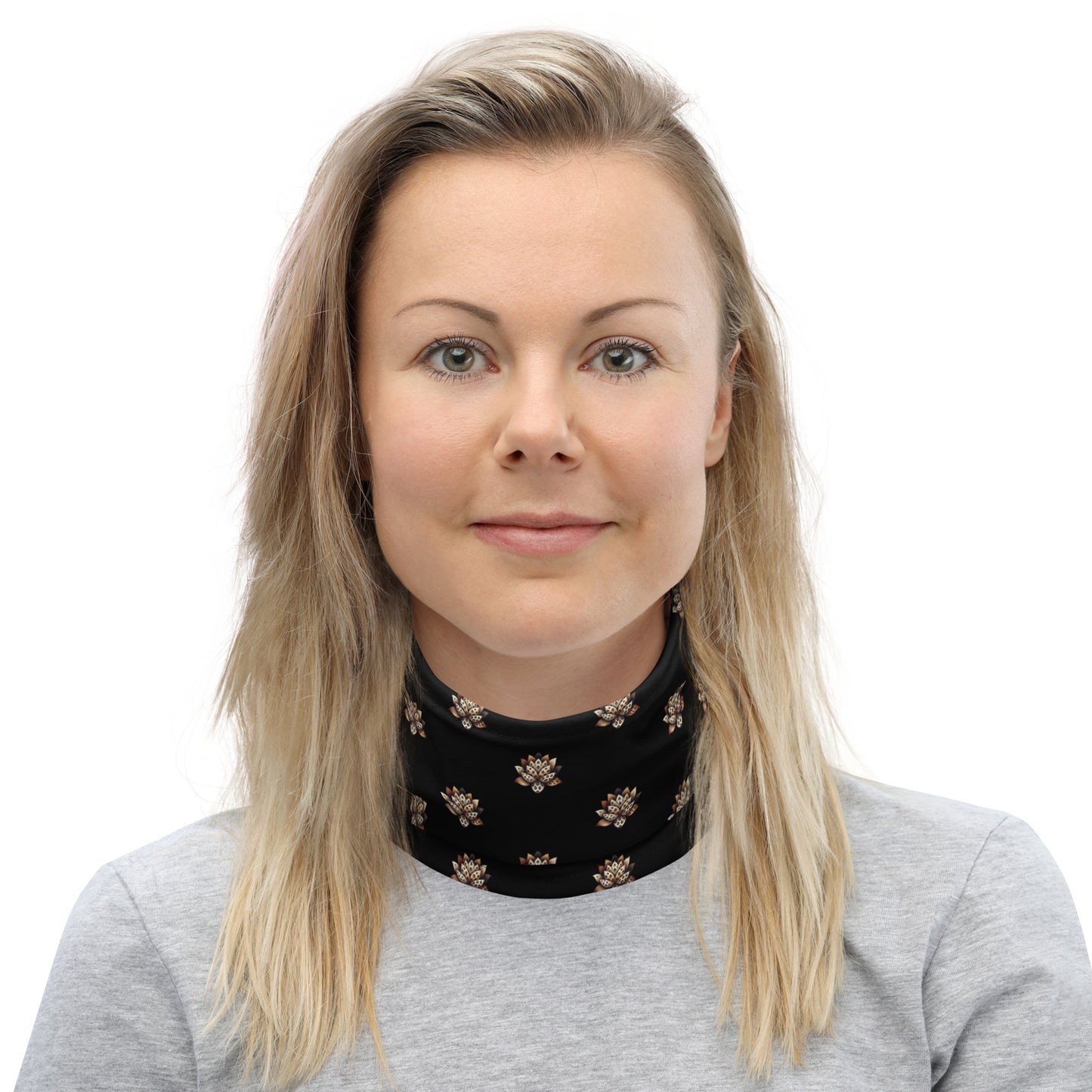Neck Gaiter - Black - Wild Lotus Neck Gaiter Refine Zone