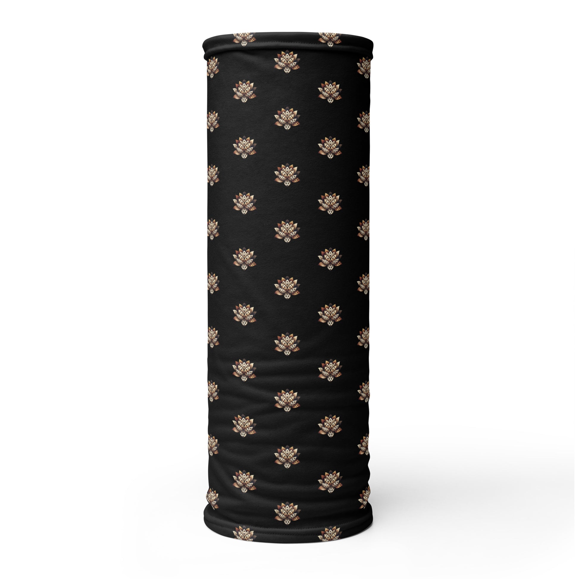 Neck Gaiter - Black - Wild Lotus Neck Gaiter Refine Zone