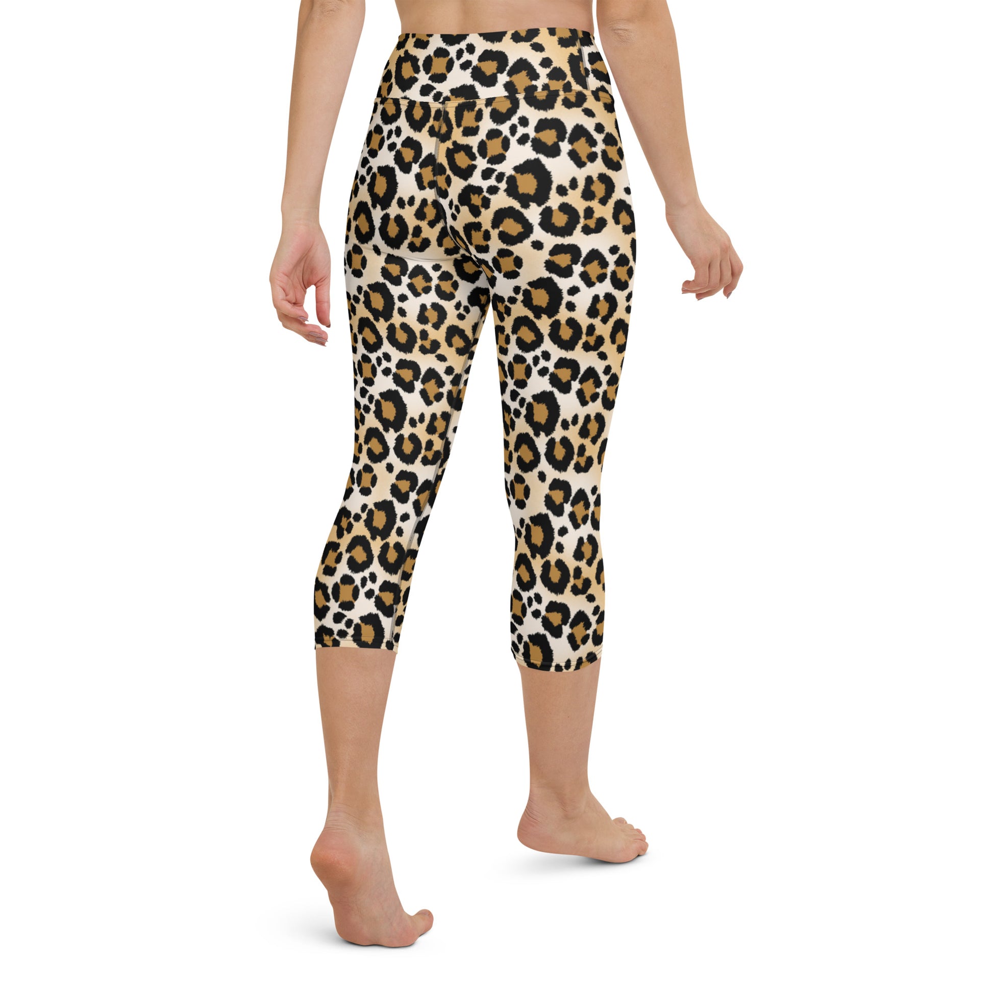 Yoga Capri Leggings for Women - Leopard Capri Refine Zone