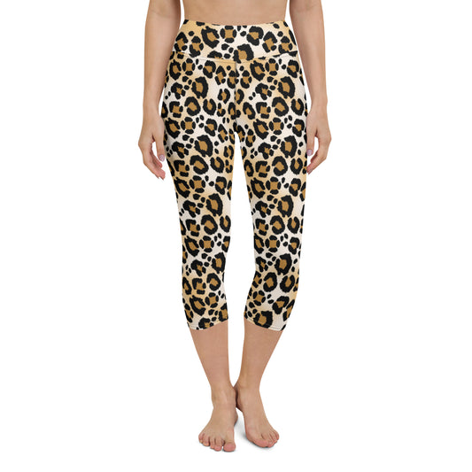 Yoga Capri Leggings for Women - Leopard Capri Refine Zone XS