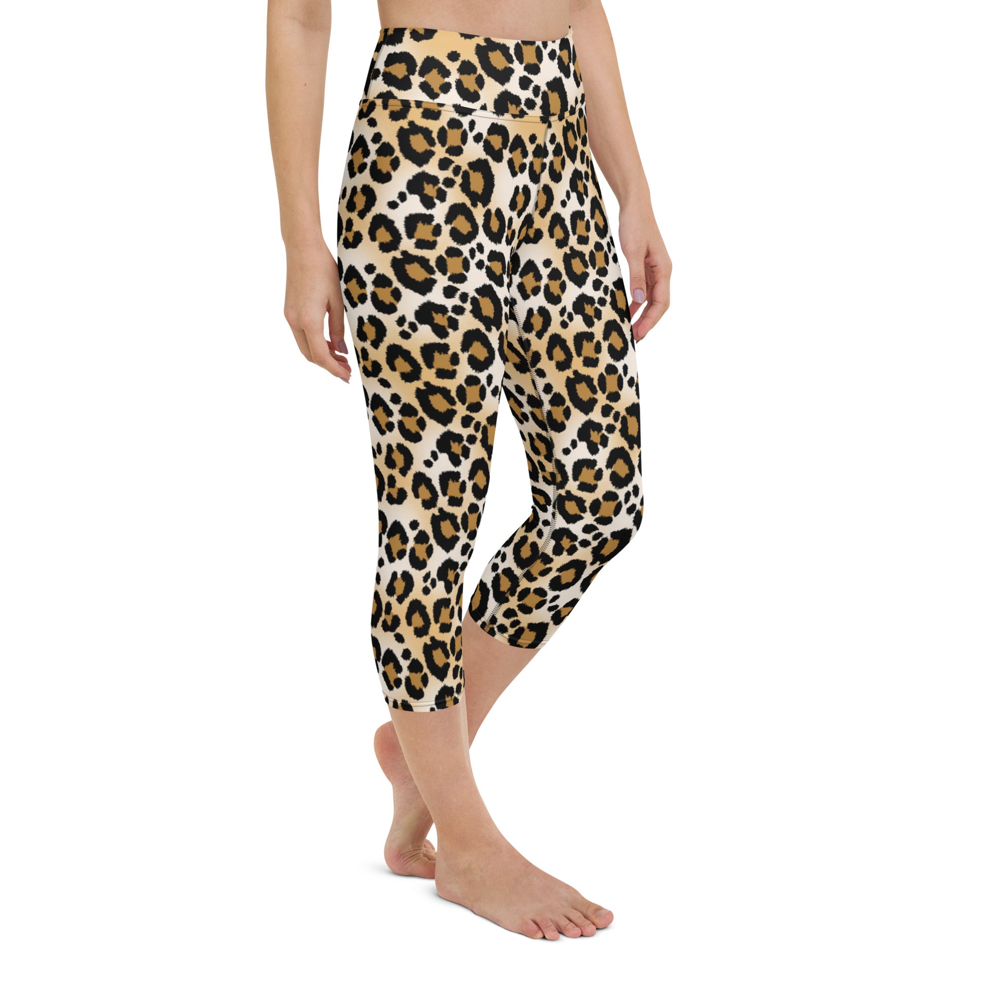 Yoga Capri Leggings for Women - Leopard Capri Refine Zone