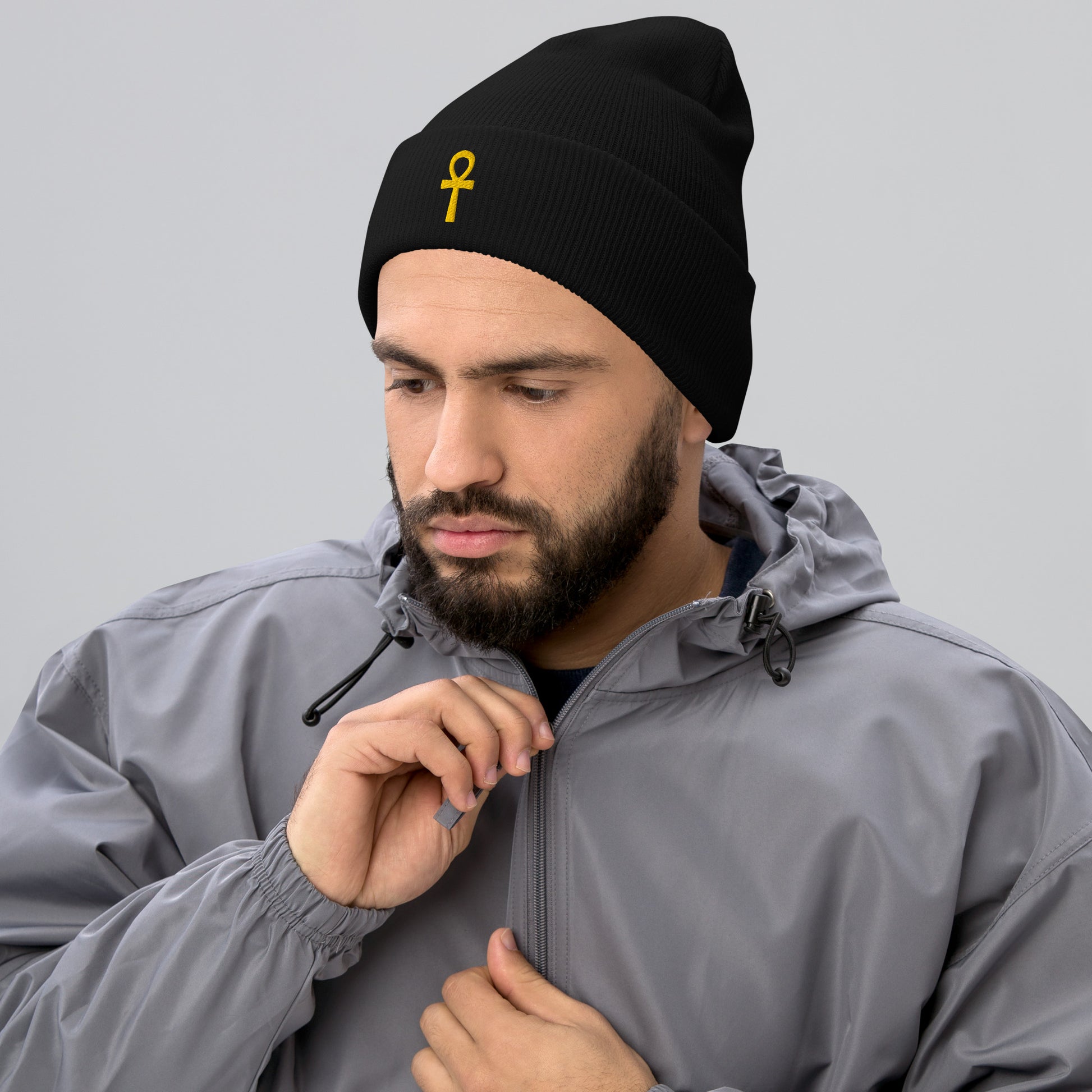 Cuffed Beanie – Ankh (☥) Beanies Refine Zone