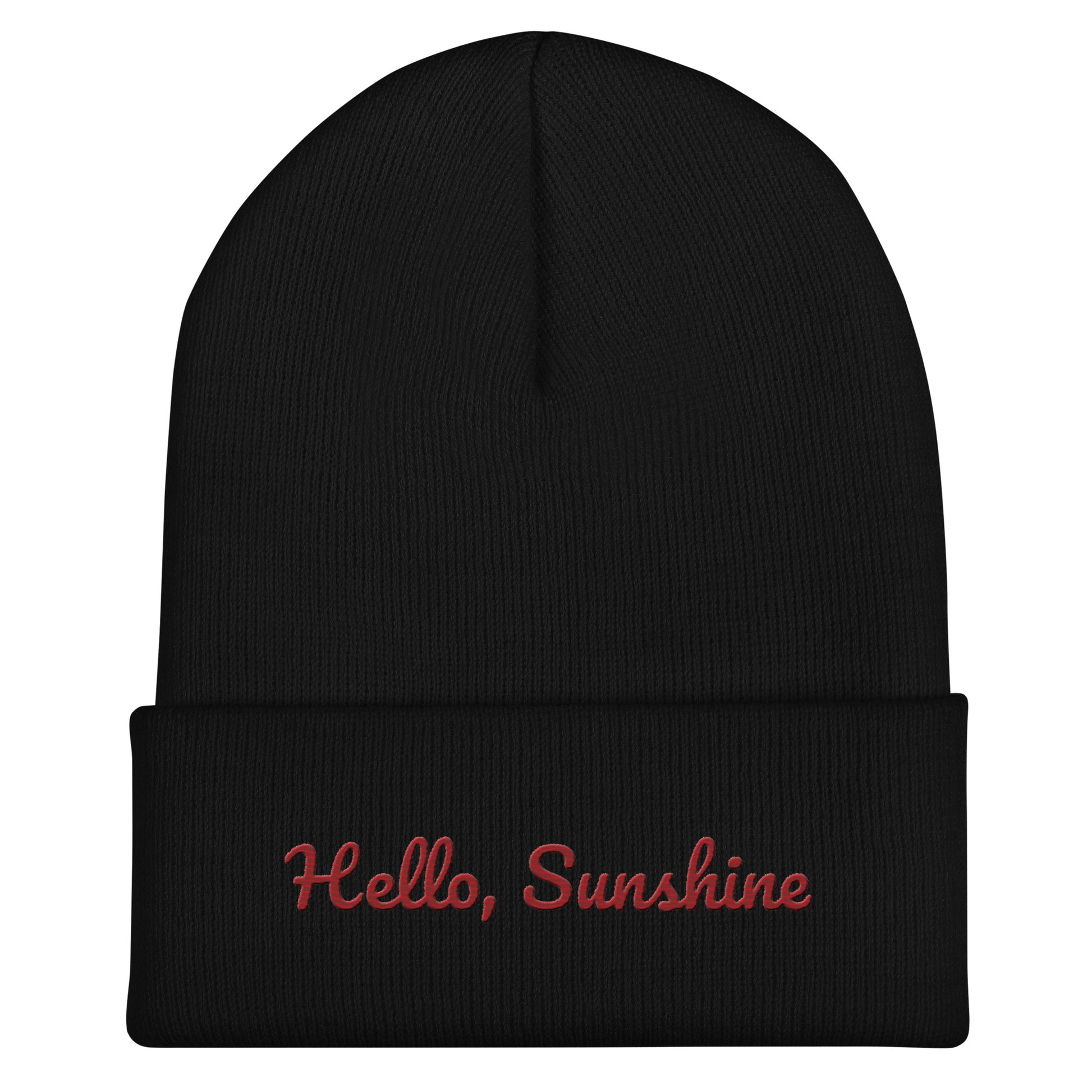 Cuffed Beanie - Hello Sunshine Beanies Refine Zone Black