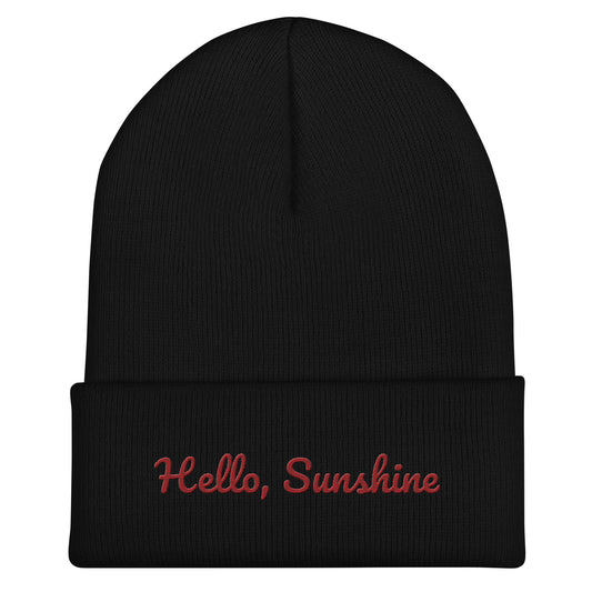 Cuffed Beanie - Hello Sunshine Beanies Refine Zone Black