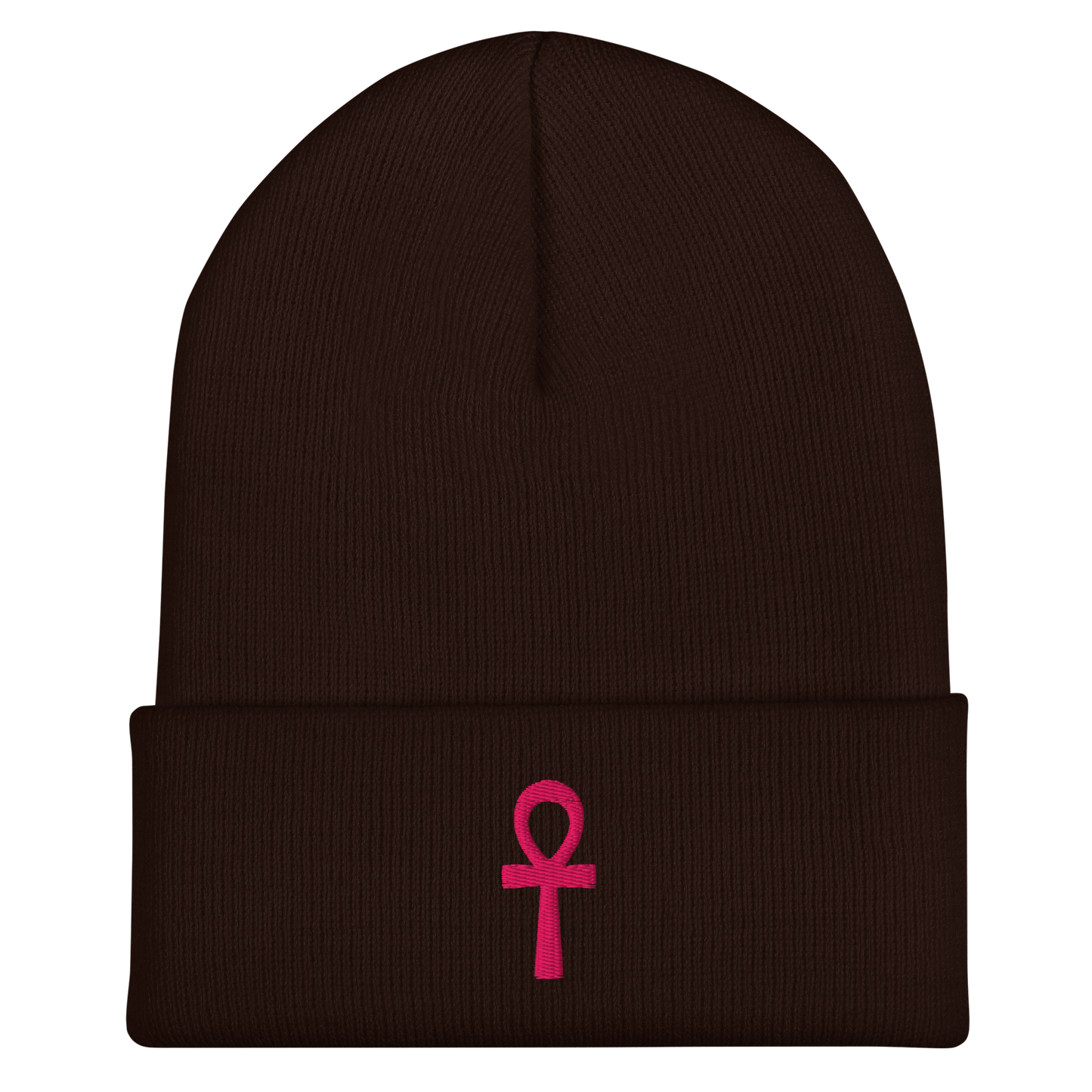Cuffed Beanie - Pink Ankh Beanies Refine Zone