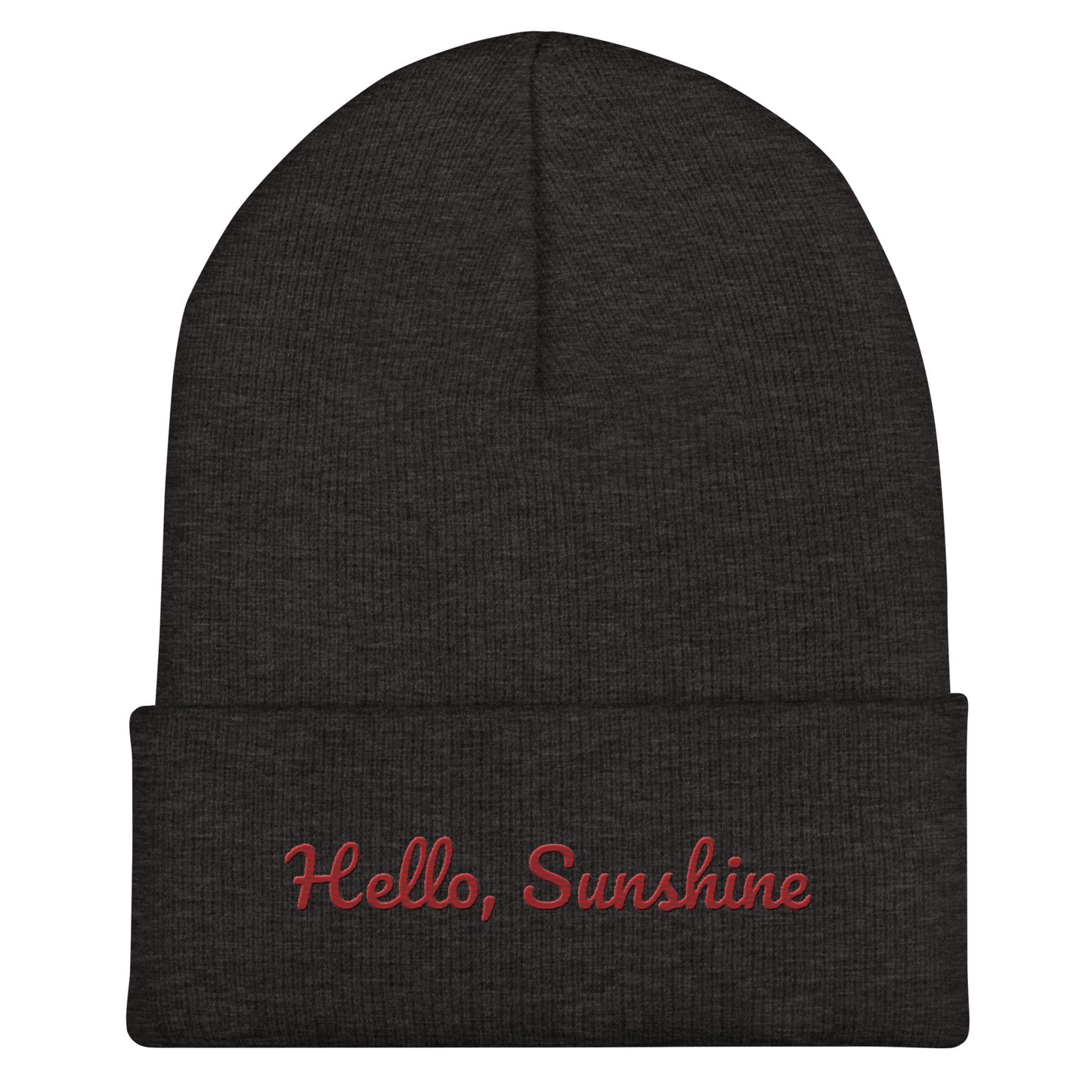 Cuffed Beanie - Hello Sunshine Beanies Refine Zone Dark Grey