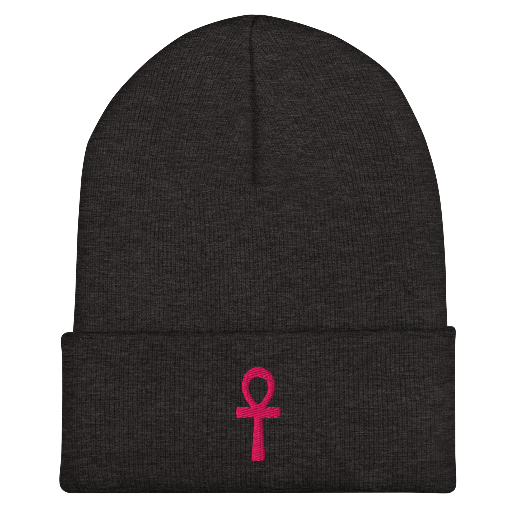 Cuffed Beanie - Pink Ankh Beanies Refine Zone