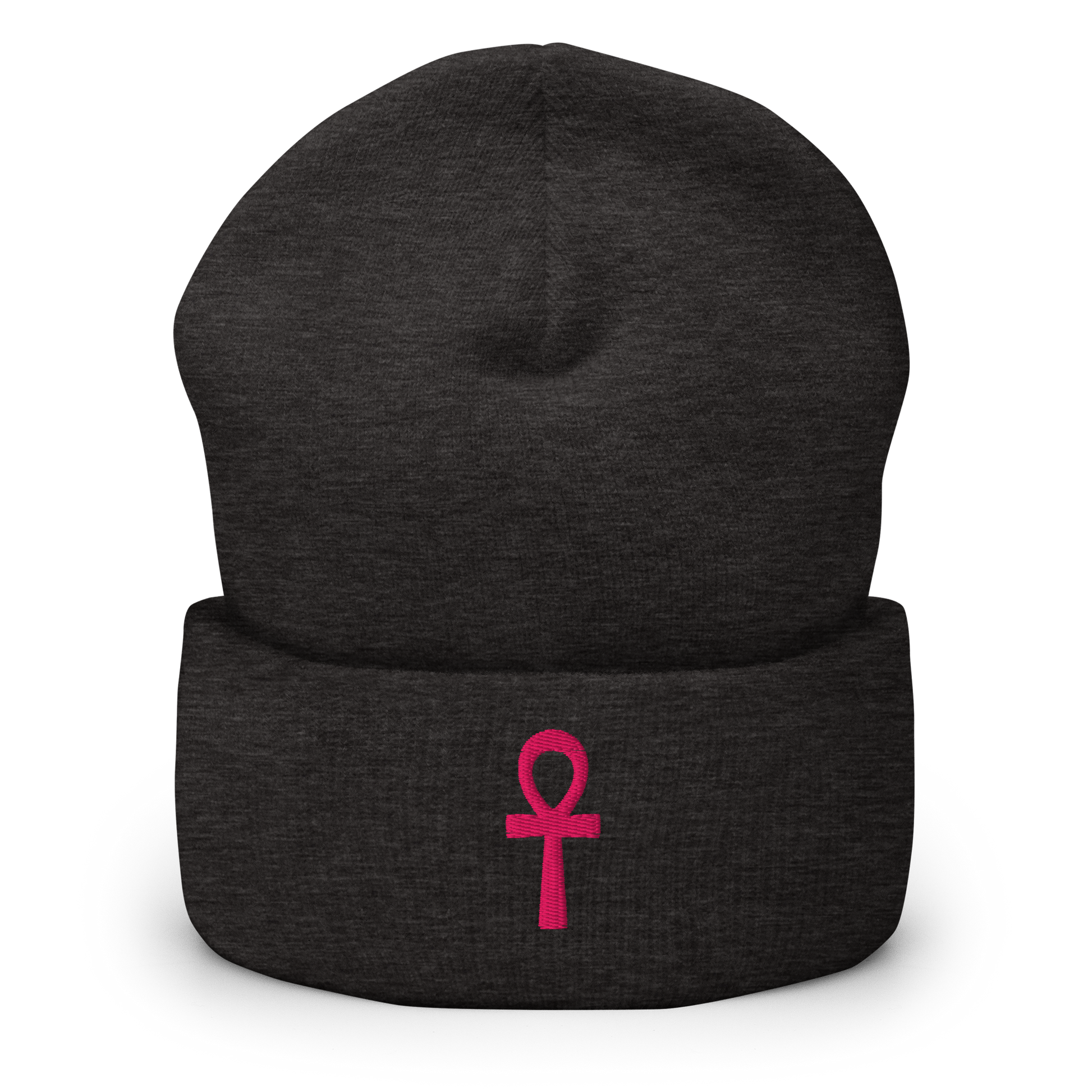Cuffed Beanie - Pink Ankh Beanies Refine Zone