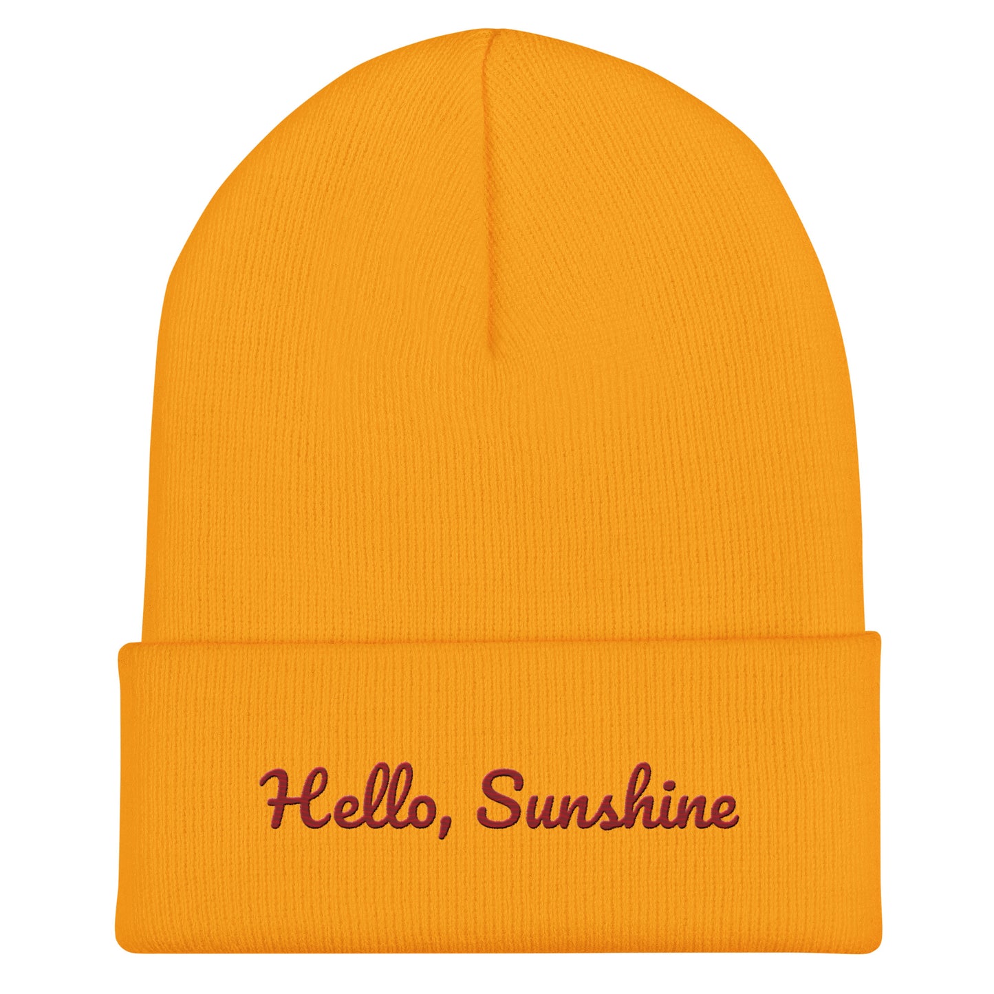 Cuffed Beanie - Hello Sunshine Beanies Refine Zone Gold