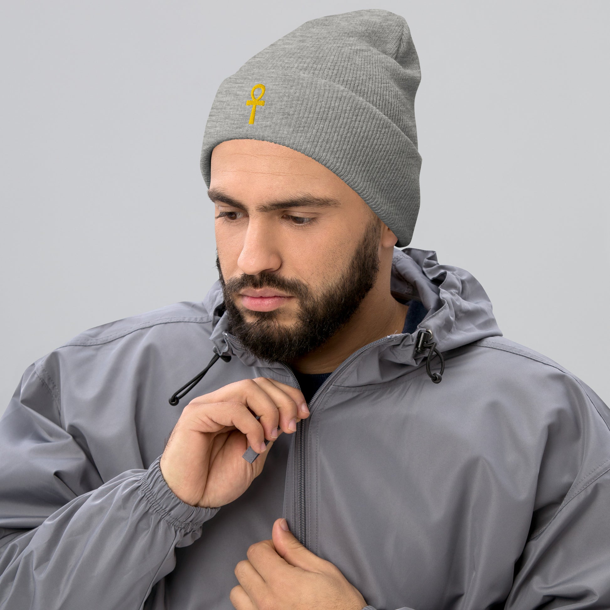 Cuffed Beanie – Ankh (☥) Beanies Refine Zone