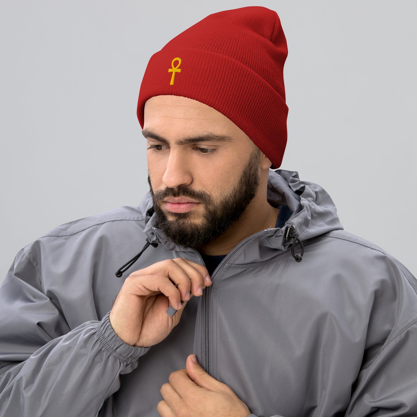Cuffed Beanie – Ankh (☥) Beanies Refine Zone