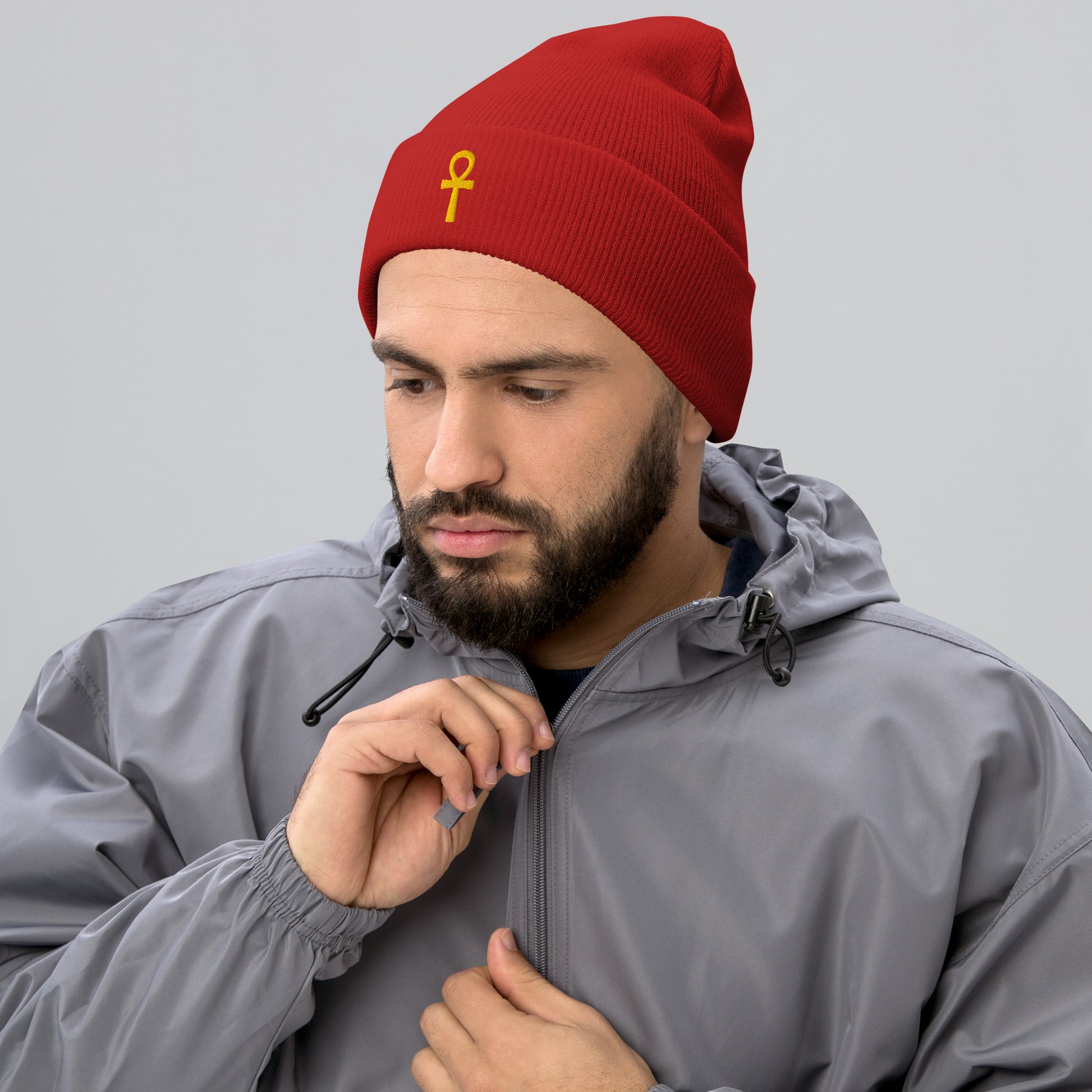 Cuffed Beanie – Ankh (☥) Beanies Refine Zone
