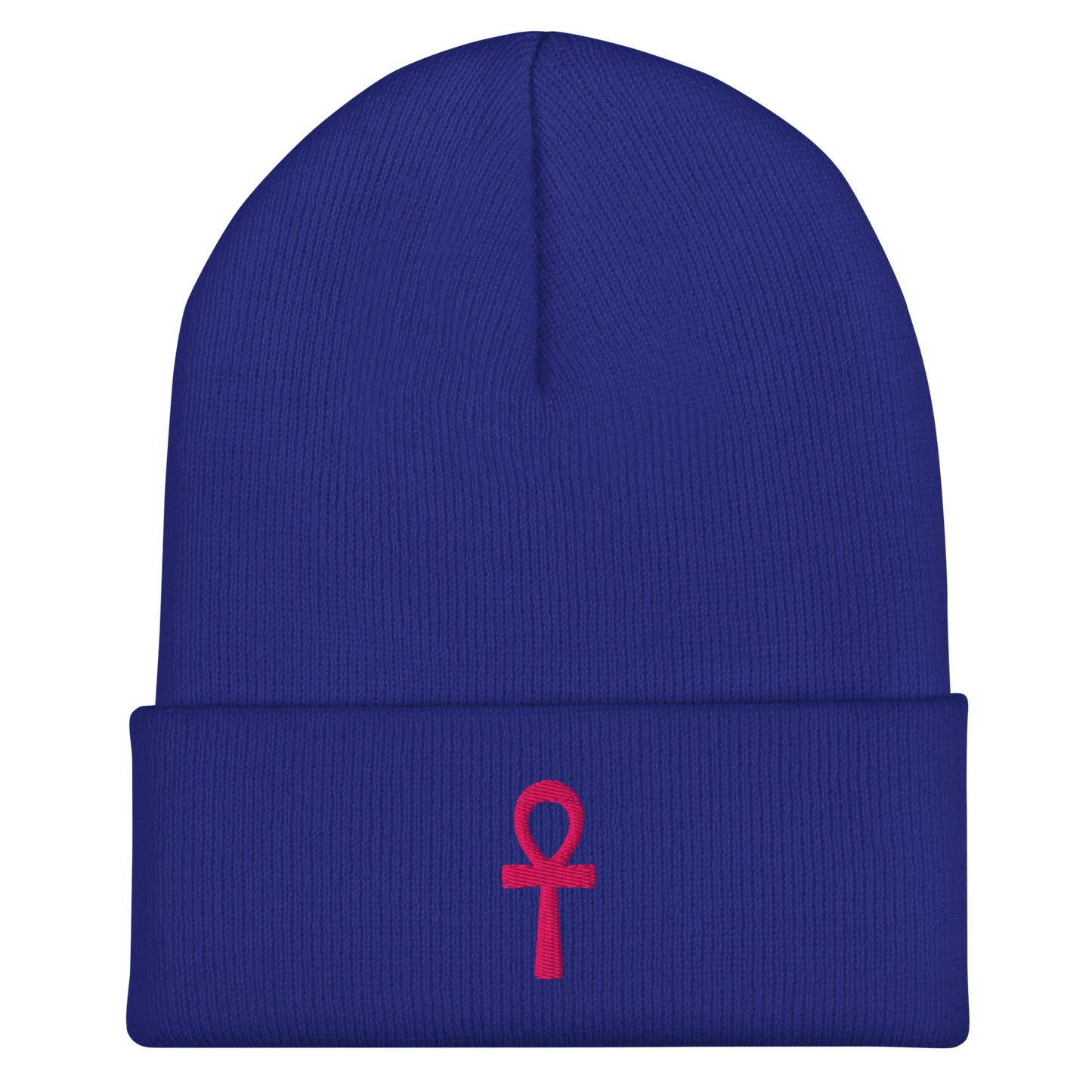 Cuffed Beanie - Pink Ankh Beanies Refine Zone