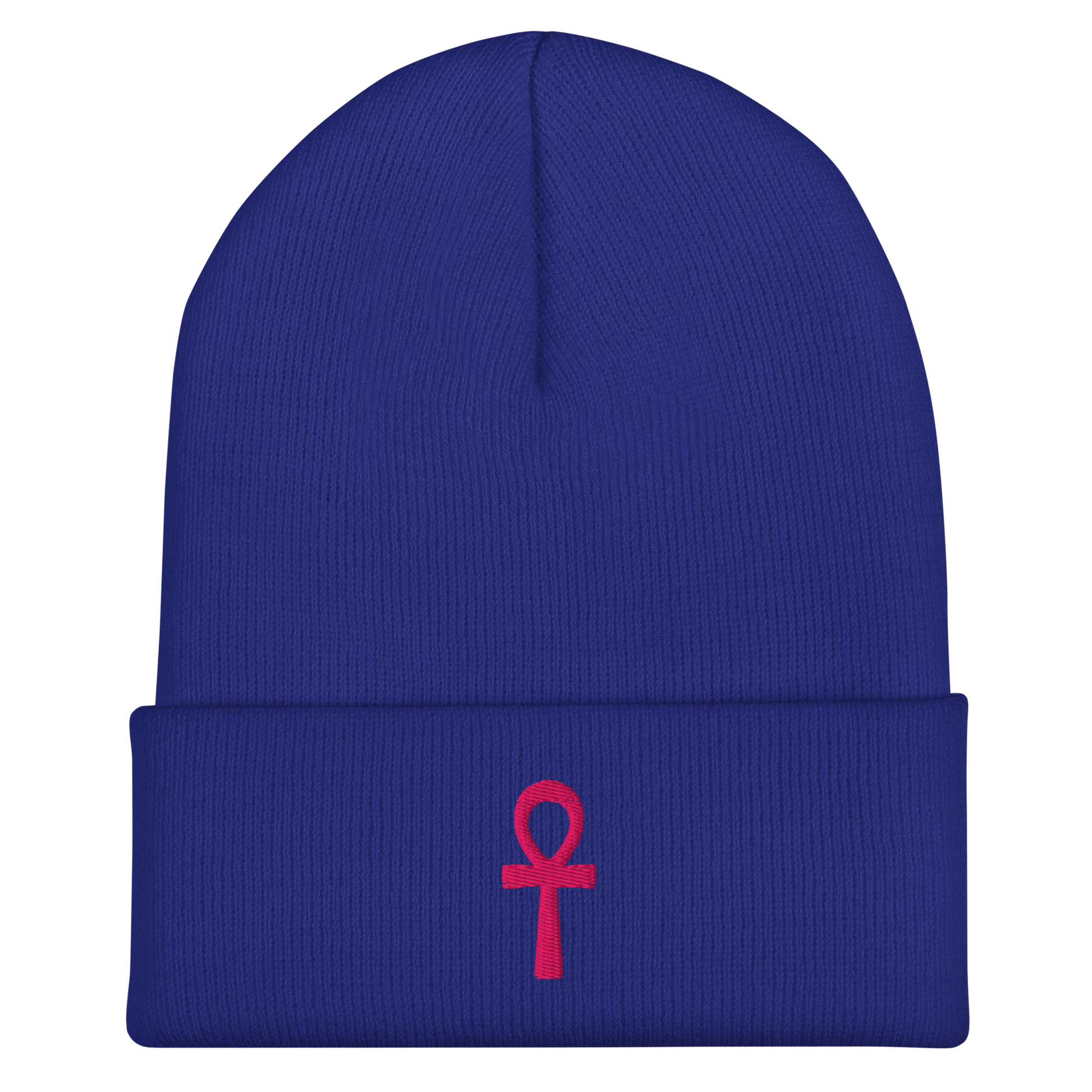 Cuffed Beanie - Pink Ankh Beanies Refine Zone