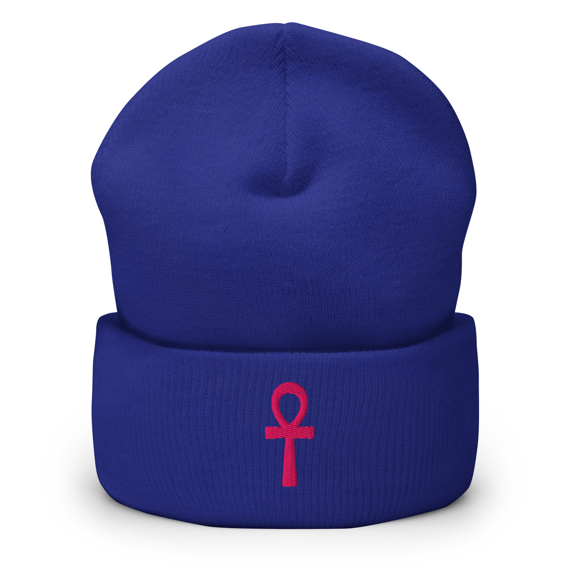Cuffed Beanie - Pink Ankh Beanies Refine Zone