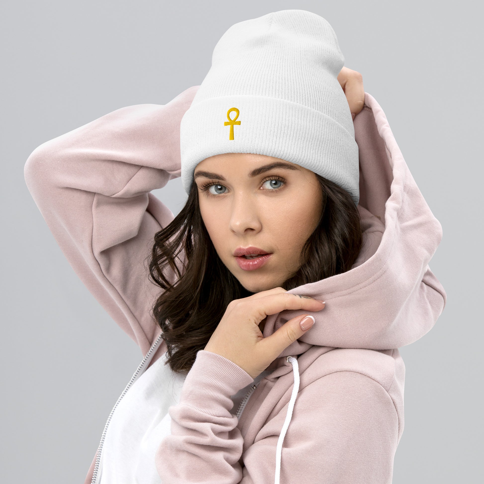 Cuffed Beanie – Ankh (☥) Beanies Refine Zone