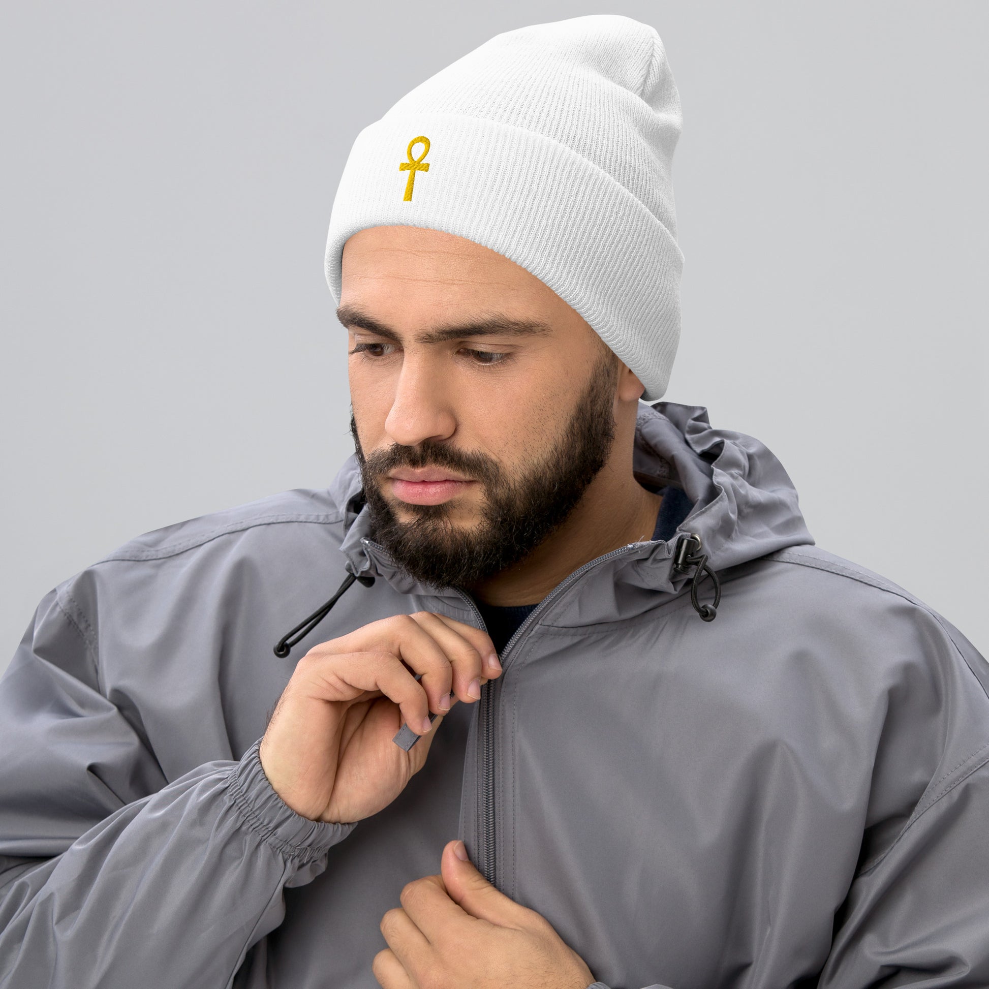 Cuffed Beanie – Ankh (☥) Beanies Refine Zone