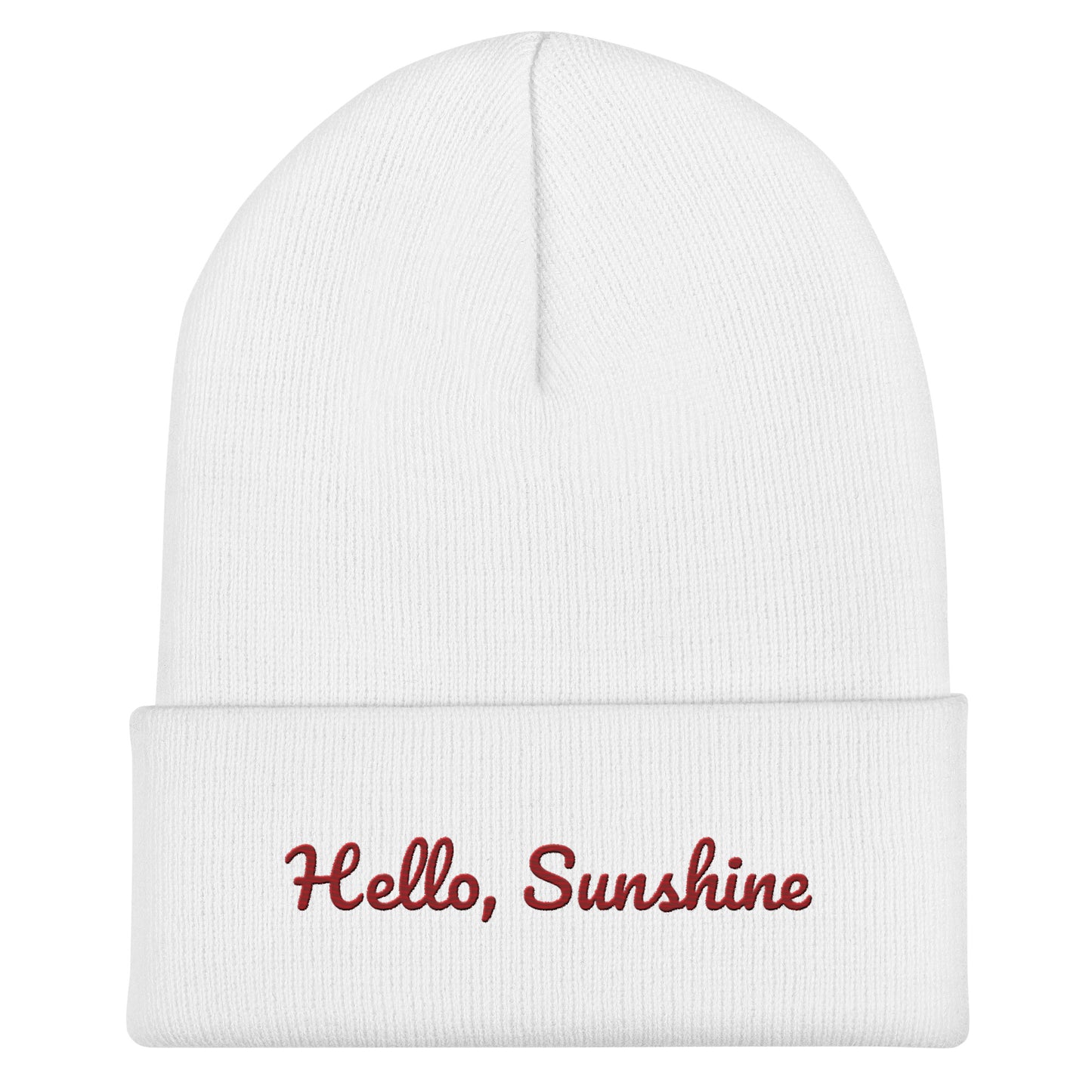 Cuffed Beanie - Hello Sunshine Beanies Refine Zone White