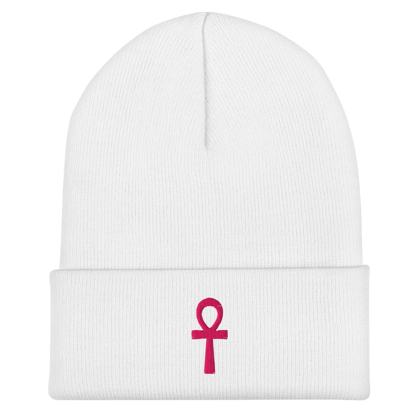 Cuffed Beanie - Pink Ankh Beanies Refine Zone