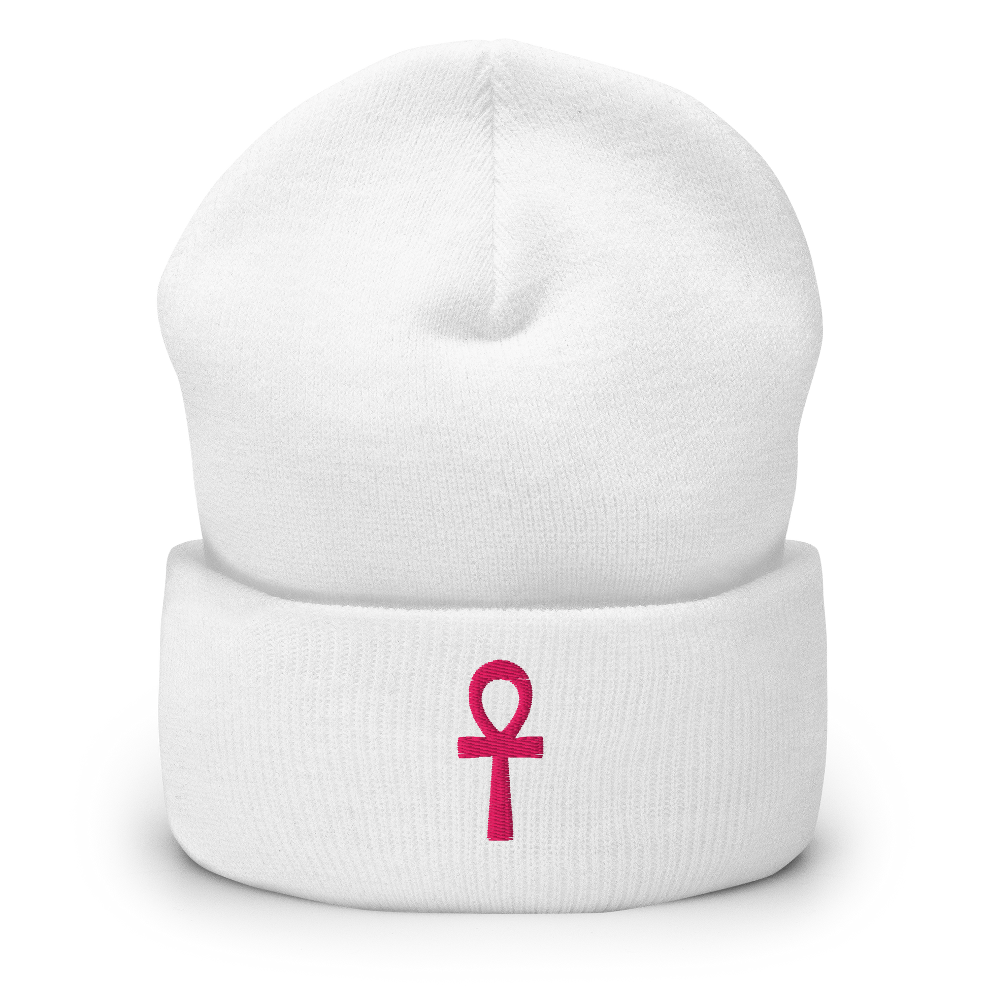 Cuffed Beanie - Pink Ankh Beanies Refine Zone