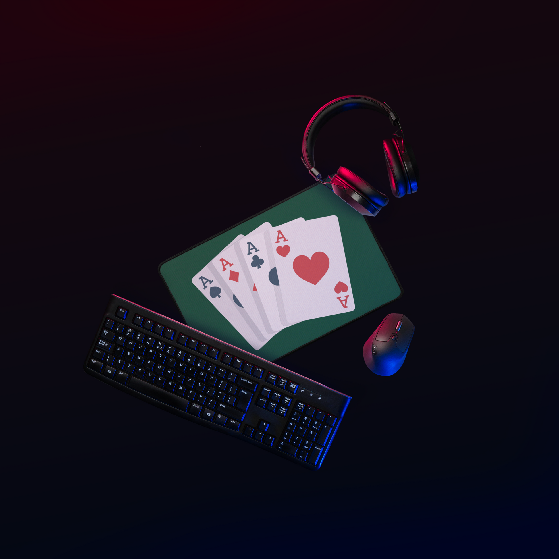 Desk mat - Lucky Aces Mouse Pad Desk Mat Refine Zone 12″×18″