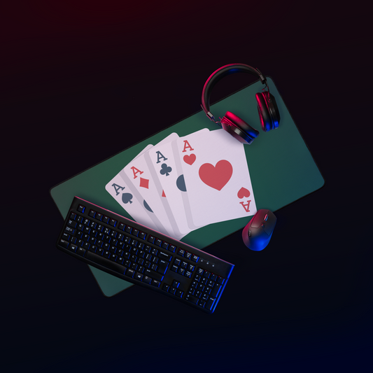 Desk mat - Lucky Aces Mouse Pad Desk Mat Refine Zone 16″×32″