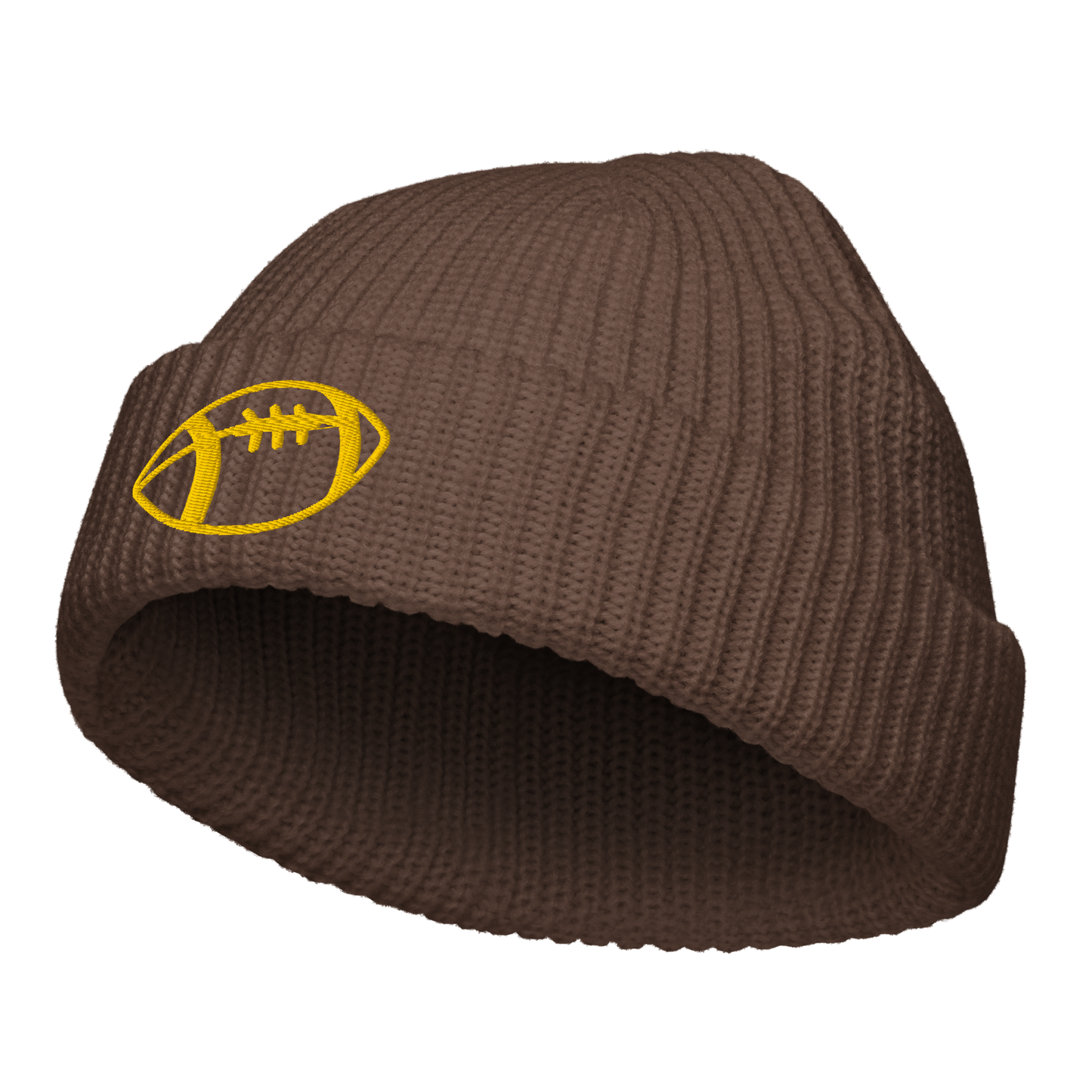 Fisherman beanie for Young Adult - American Football - Rugby Beanies Refine Zone Walnut