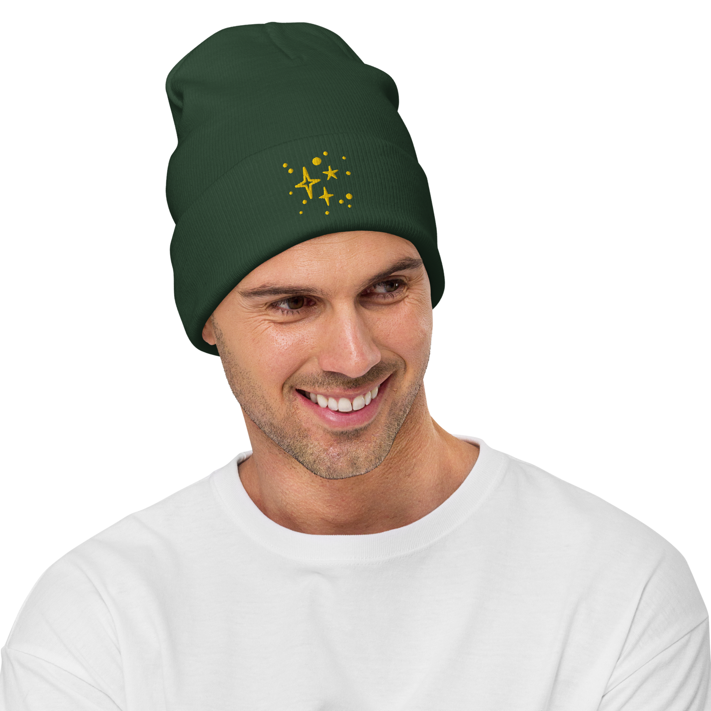 Embroidered Beanie - Gold Stars Beanies Refine Zone
