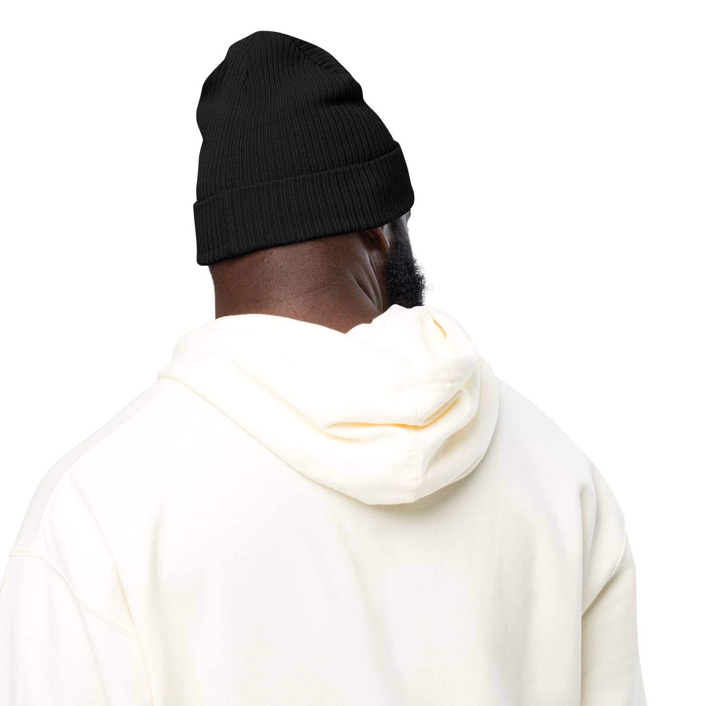 Eco-friendly 100% Organic Cotton Ribbed Cuffed Beanie - Easily Distracted by Dogs Beanies Refine Zone