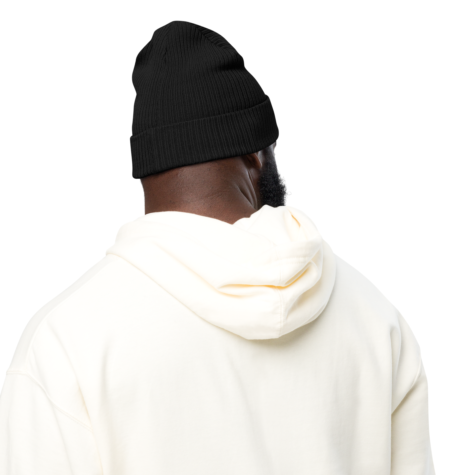 Eco-friendly 100% Organic Cotton Ribbed Cuffed Beanie - Easily Distracted by Dogs Beanies Refine Zone