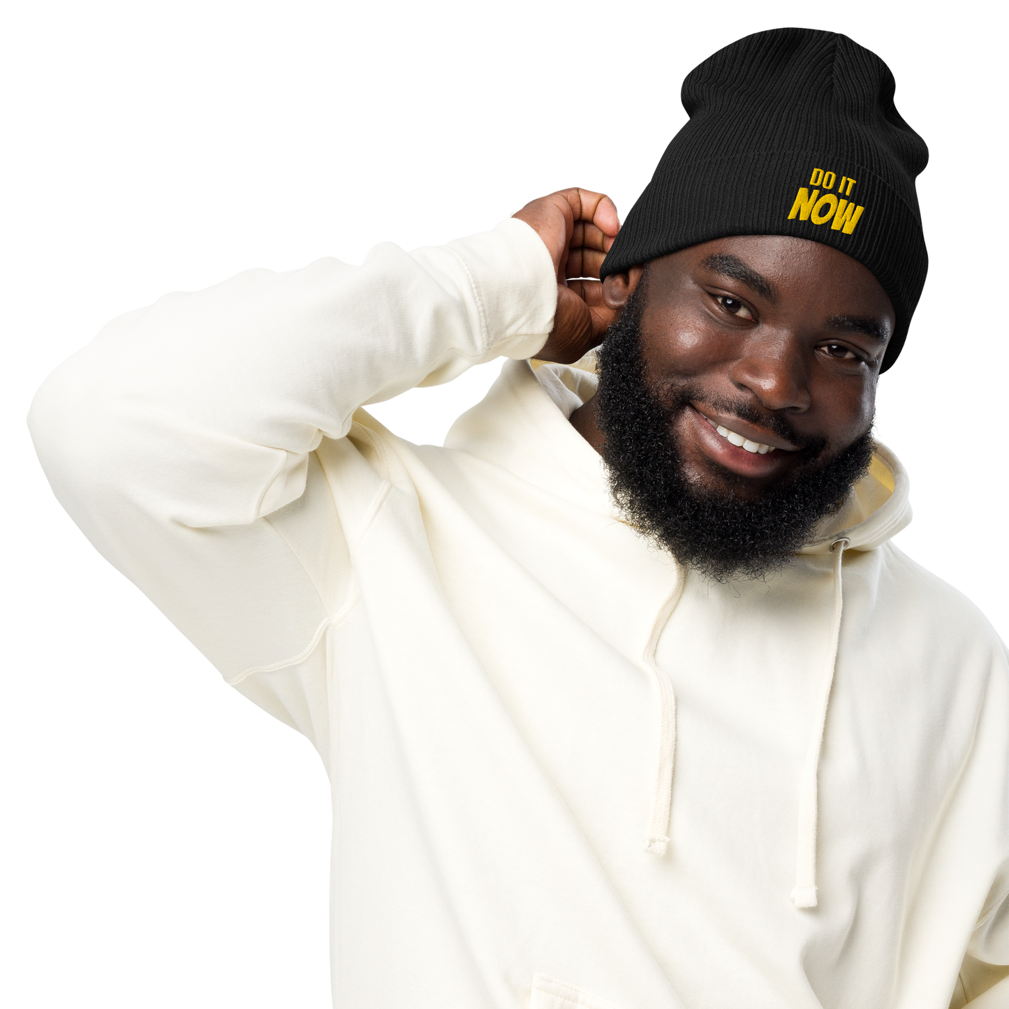 Eco-friendly 100% Organic Cotton Ribbed Cuffed Beanie - Do It Now Beanies Refine Zone