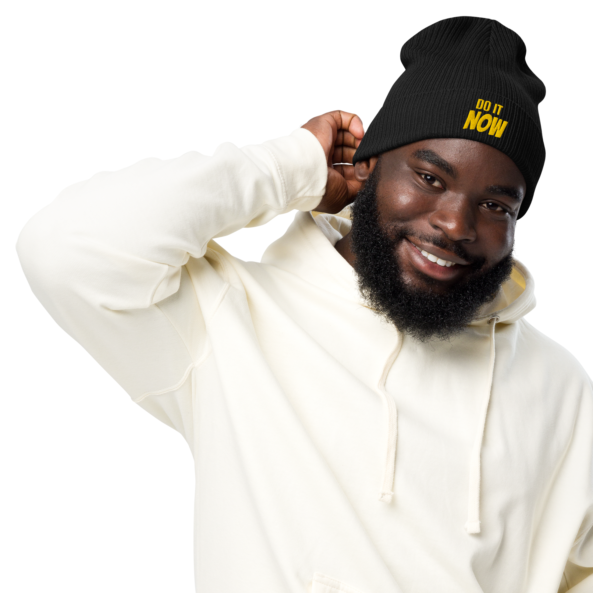 Eco-friendly 100% Organic Cotton Ribbed Cuffed Beanie - Do It Now Beanies Refine Zone