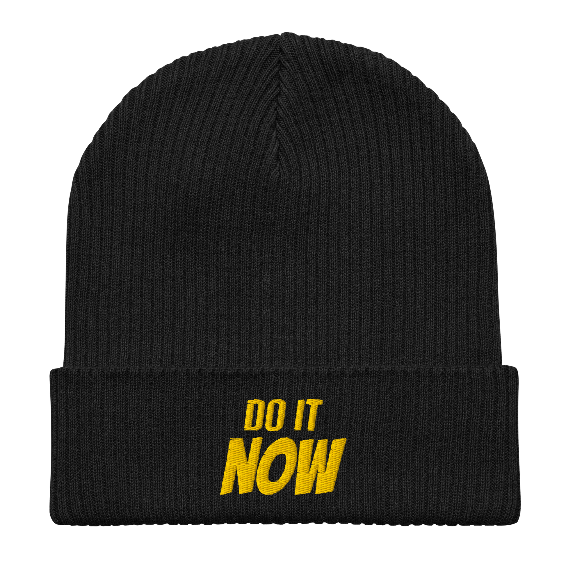 Eco-friendly 100% Organic Cotton Ribbed Cuffed Beanie - Do It Now Beanies Refine Zone