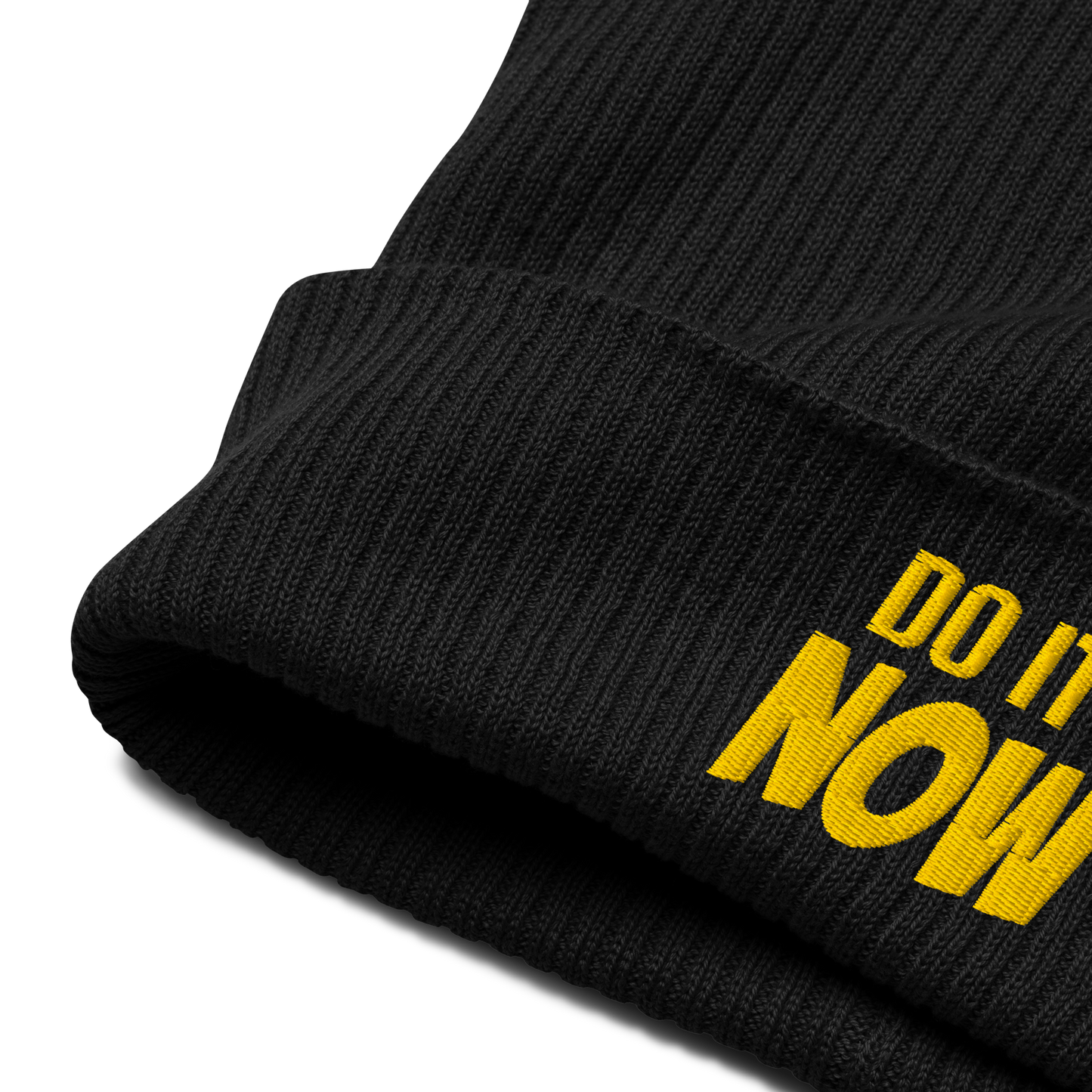 Eco-friendly 100% Organic Cotton Ribbed Cuffed Beanie - Do It Now Beanies Refine Zone