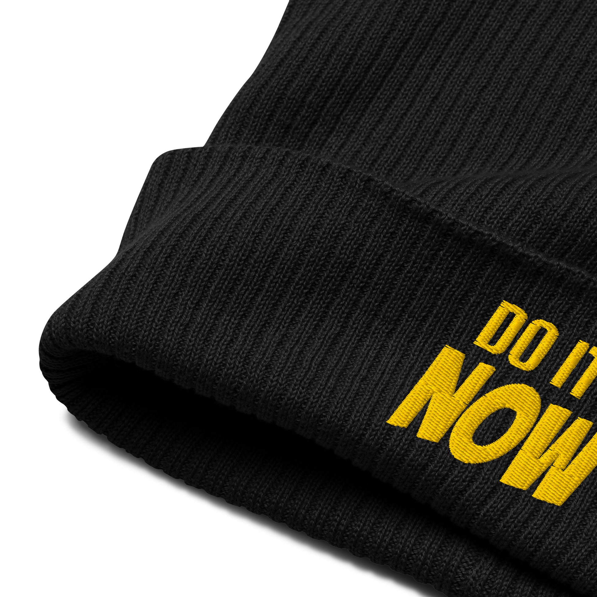 Eco-friendly 100% Organic Cotton Ribbed Cuffed Beanie - Do It Now Beanies Refine Zone