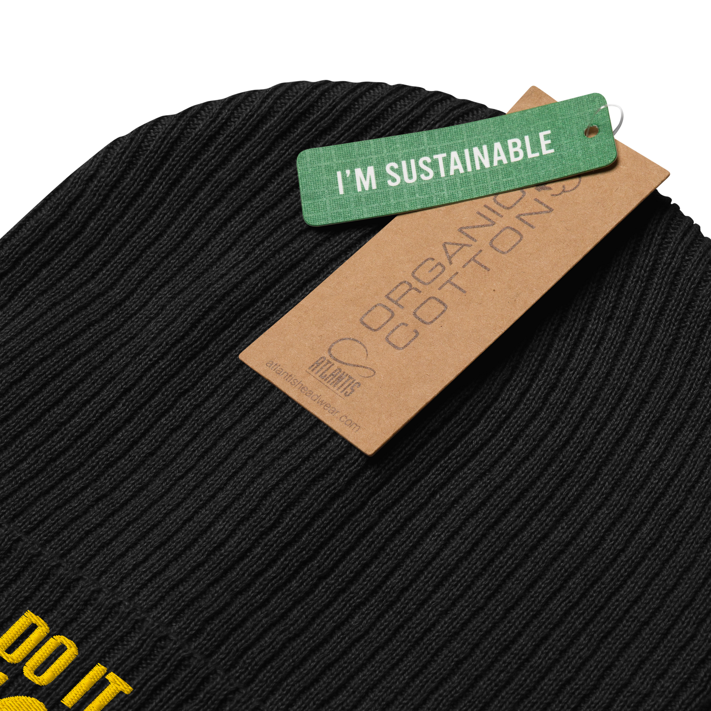 Eco-friendly 100% Organic Cotton Ribbed Cuffed Beanie - Do It Now Beanies Refine Zone