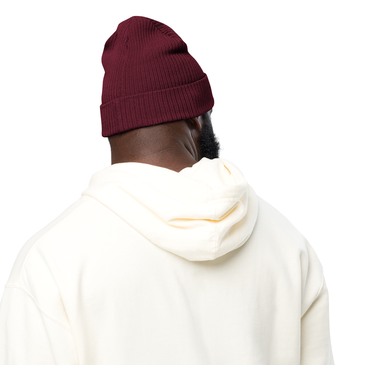 Eco-friendly 100% Organic Cotton Ribbed Cuffed Beanie - Easily Distracted by Dogs Beanies Refine Zone