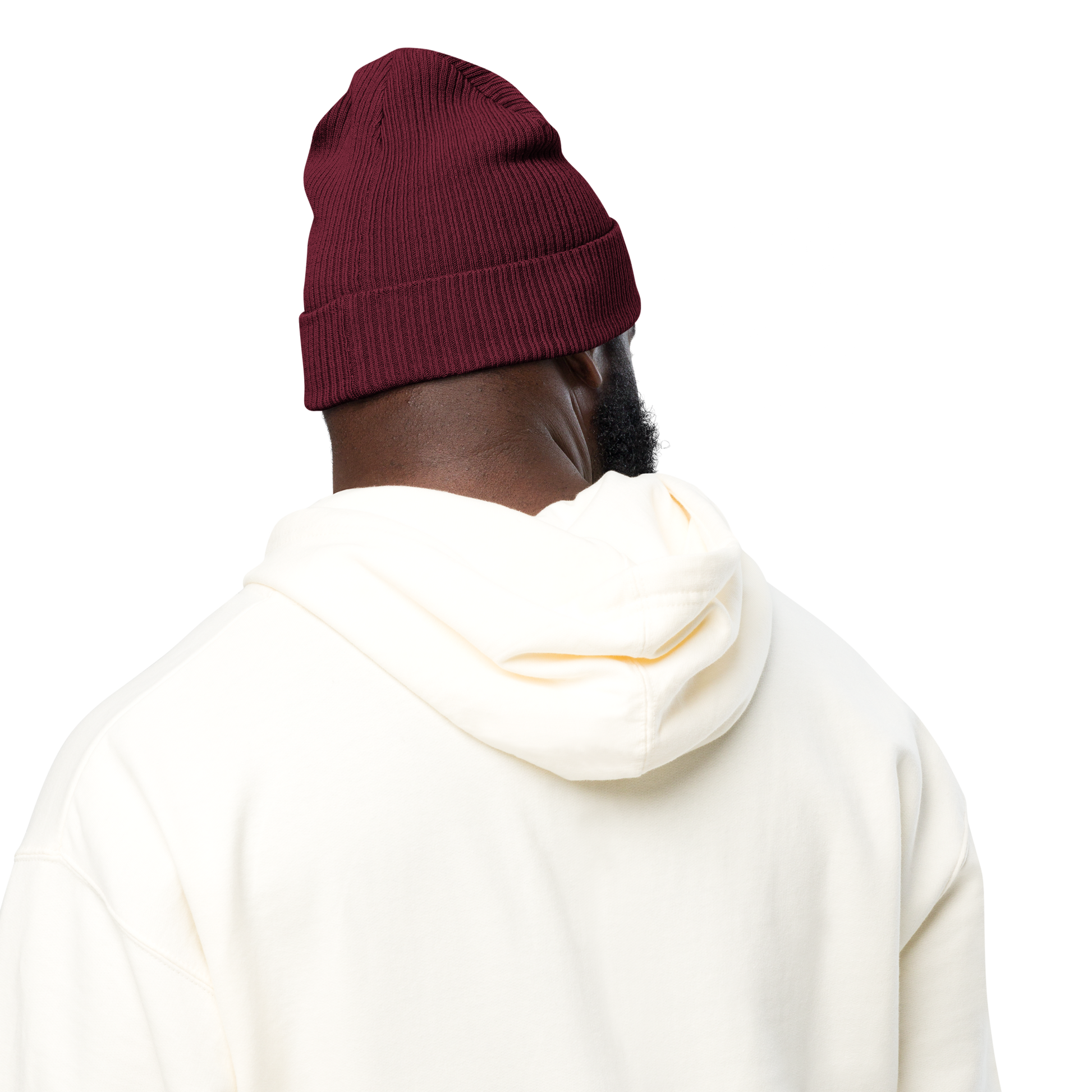 Eco-friendly 100% Organic Cotton Ribbed Cuffed Beanie - Easily Distracted by Dogs Beanies Refine Zone