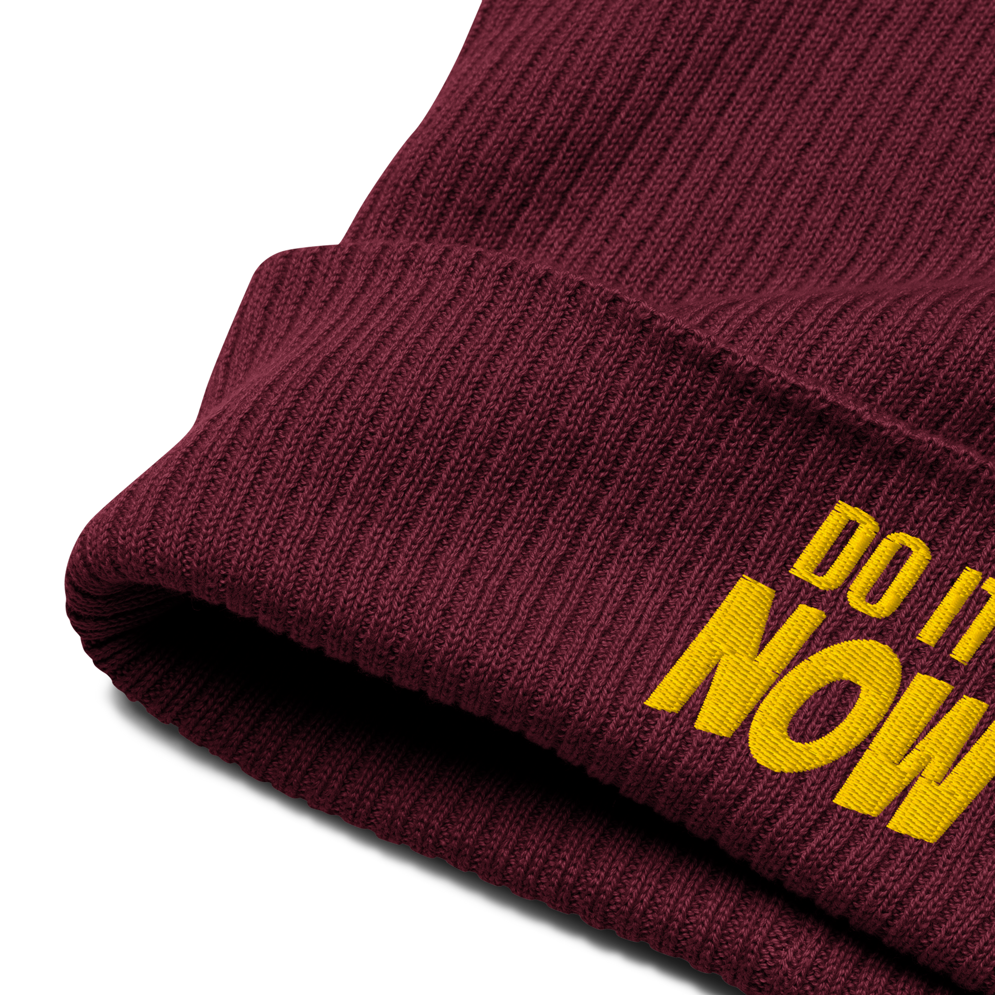Eco-friendly 100% Organic Cotton Ribbed Cuffed Beanie - Do It Now Beanies Refine Zone