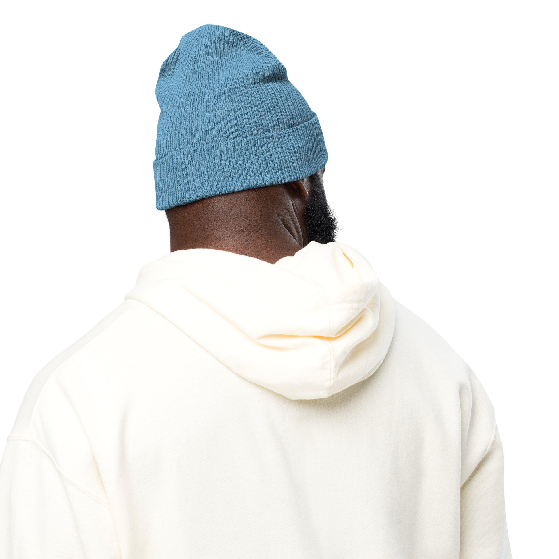 Eco-friendly 100% Organic Cotton Ribbed Cuffed Beanie - Easily Distracted by Dogs Beanies Refine Zone