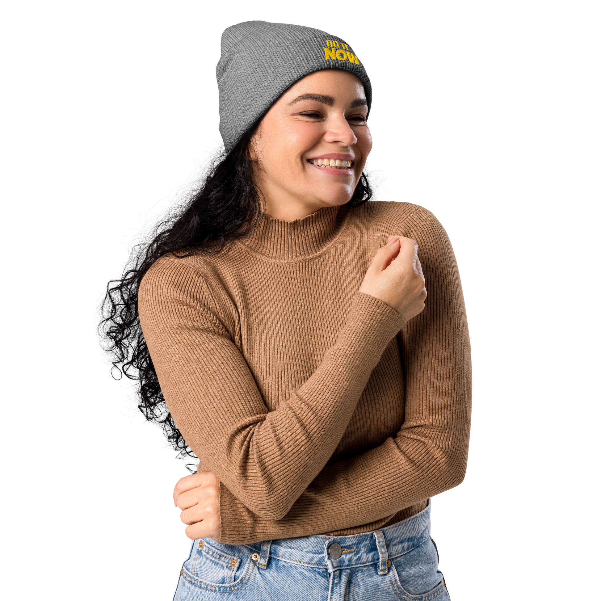 Eco-friendly 100% Organic Cotton Ribbed Cuffed Beanie - Do It Now Beanies Refine Zone