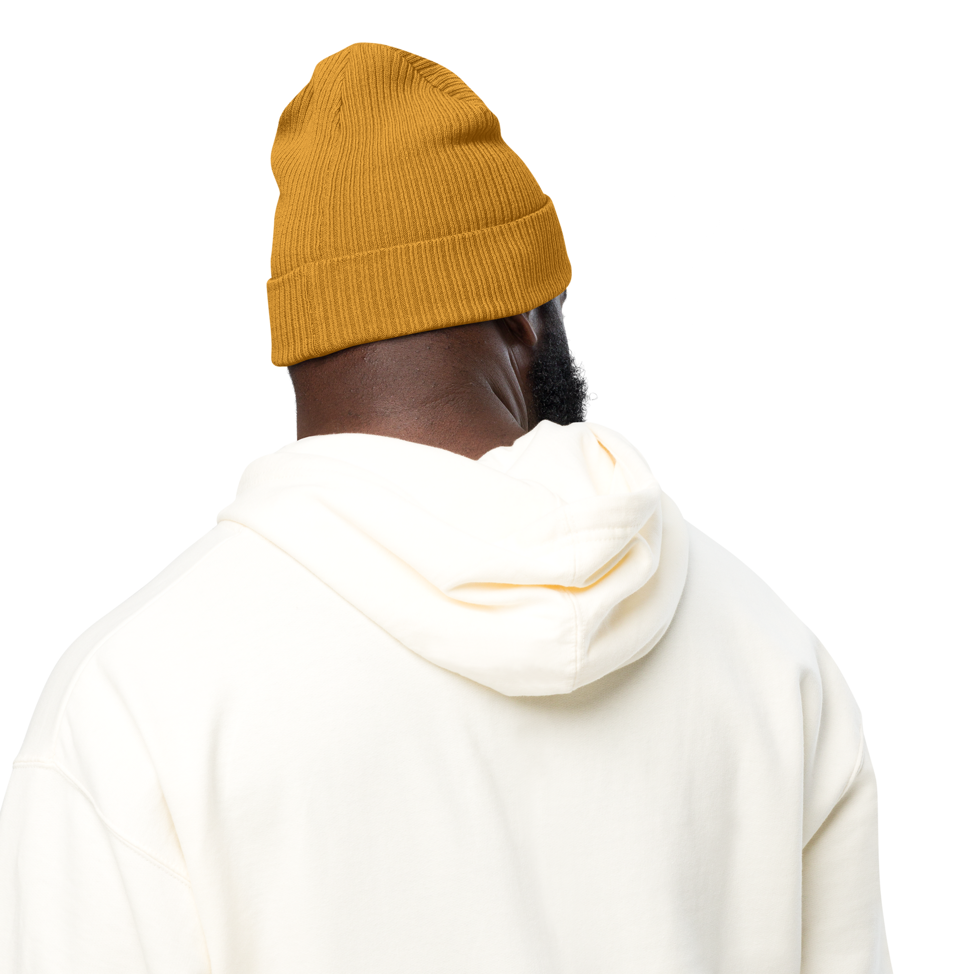 Eco-friendly 100% Organic Cotton Ribbed Cuffed Beanie - Easily Distracted by Dogs Beanies Refine Zone