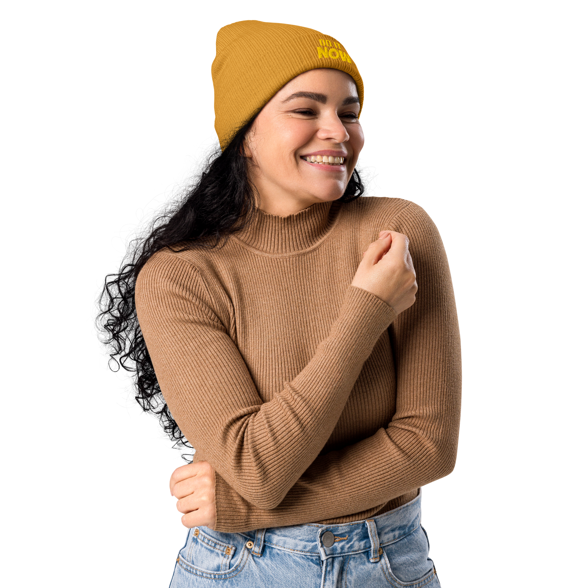 Eco-friendly 100% Organic Cotton Ribbed Cuffed Beanie - Do It Now Beanies Refine Zone