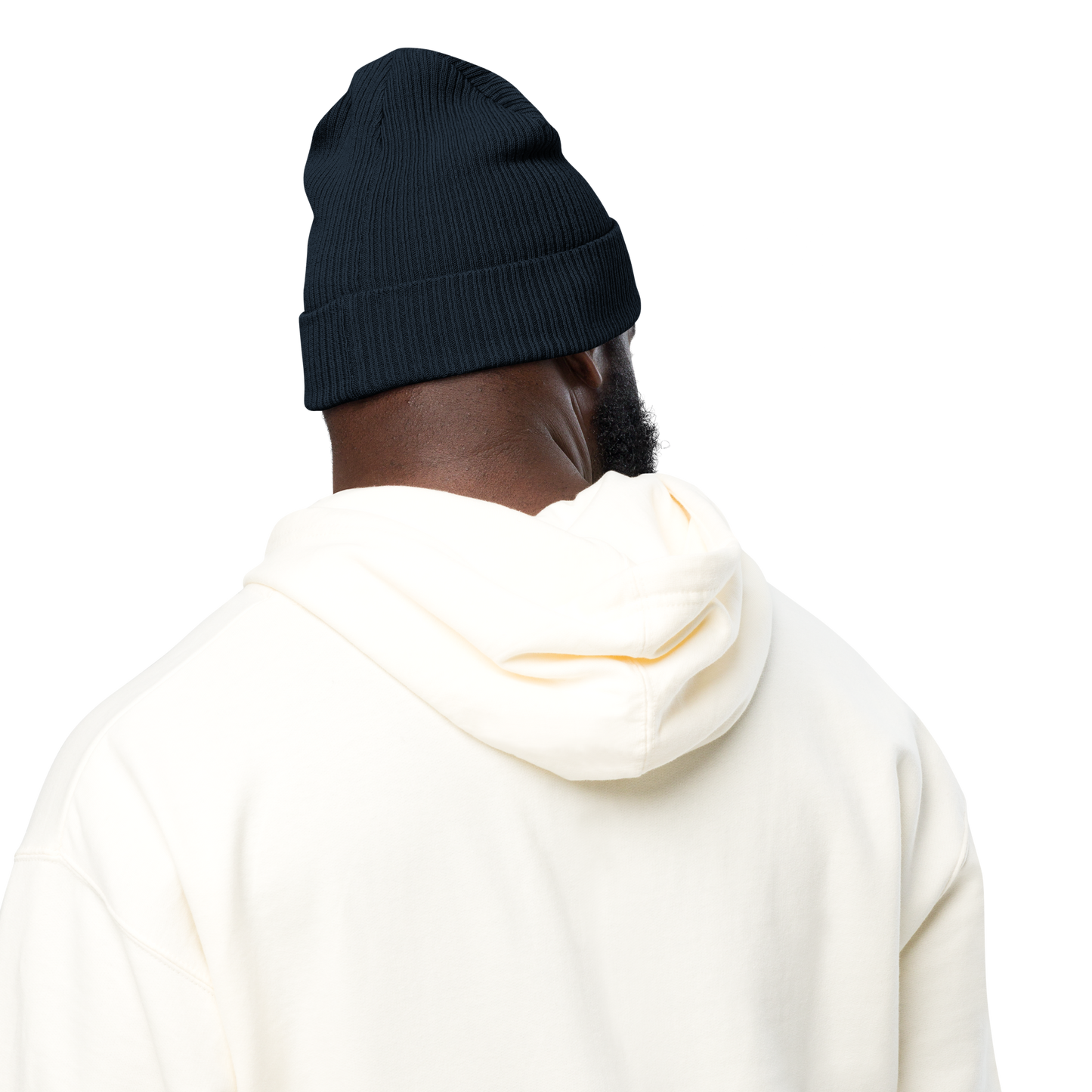 Eco-friendly 100% Organic Cotton Ribbed Cuffed Beanie - Easily Distracted by Dogs Beanies Refine Zone